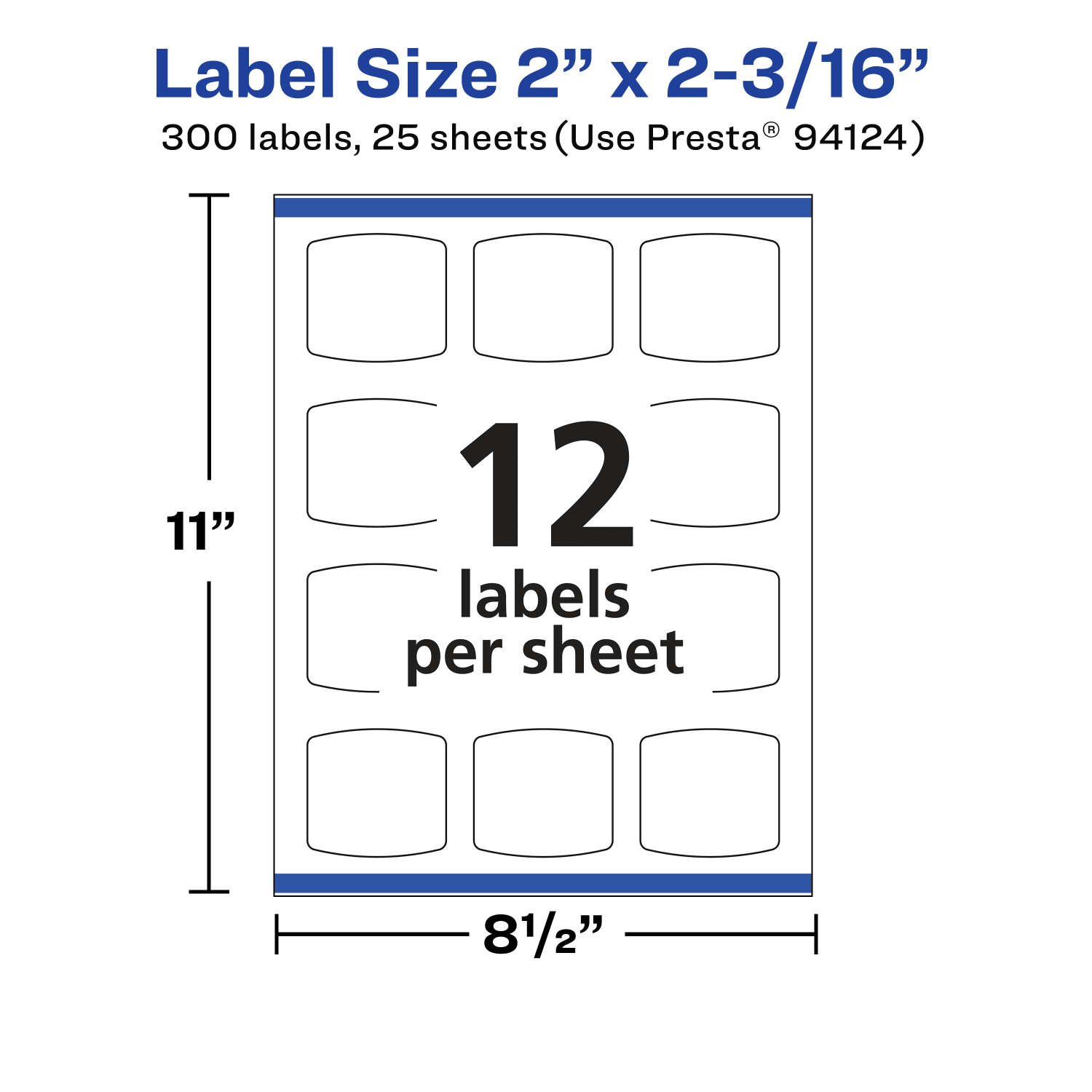 Avery Permanent Labels With Sure Feed, 94124-WMP25, Arched Square, 2in x 2-3/16in, White, Pack Of 300 - Image 6