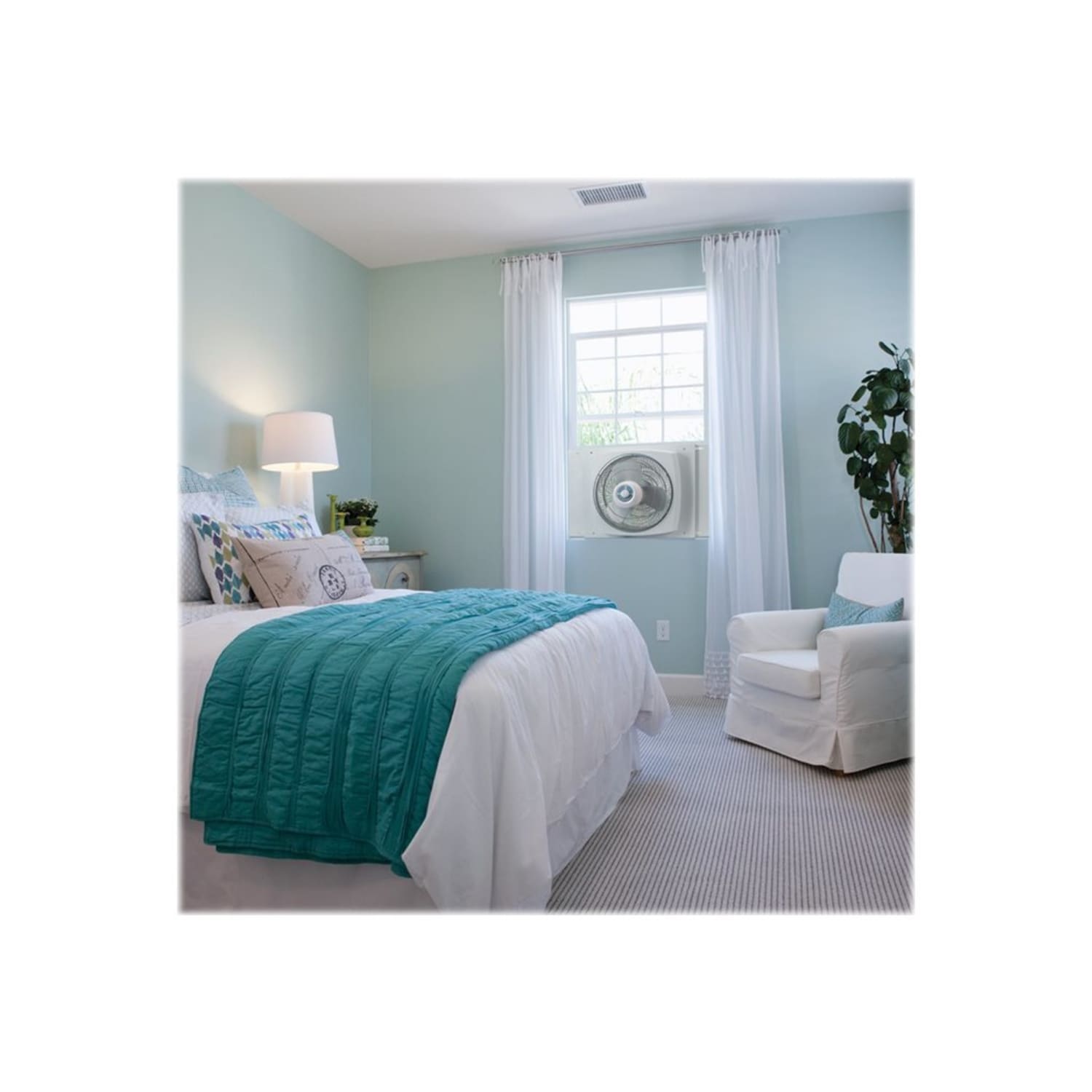 Lasko W16900 Window Fan - 16in Fan Diameter - 3 Speed - Quiet, Lightweight - Light Gray - Image 4