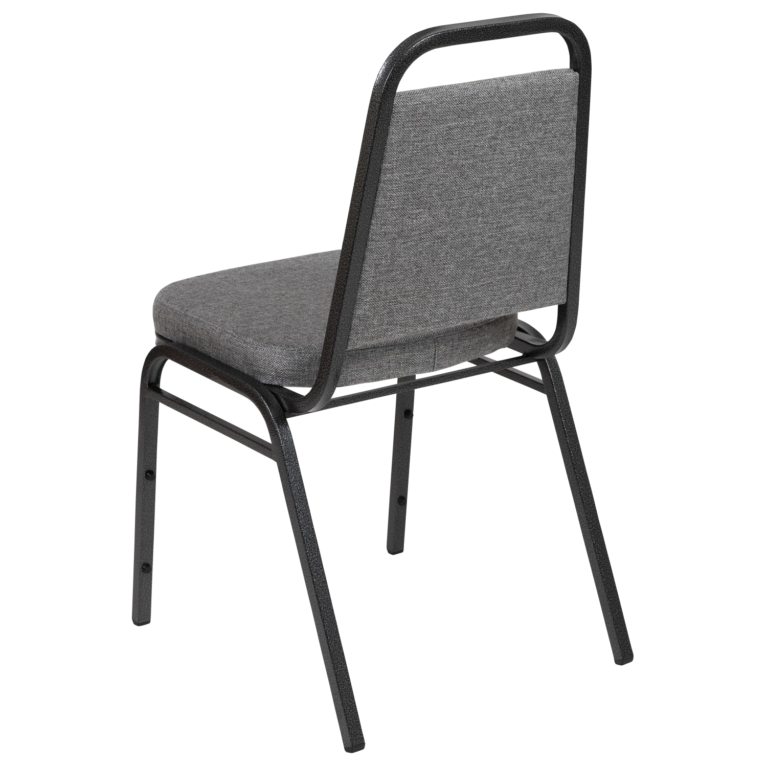 Flash Furniture HERCULES Series Trapezoidal Back Stacking Banquet Chair With 2 12in Thick Seat GraySilver PopularChairscom