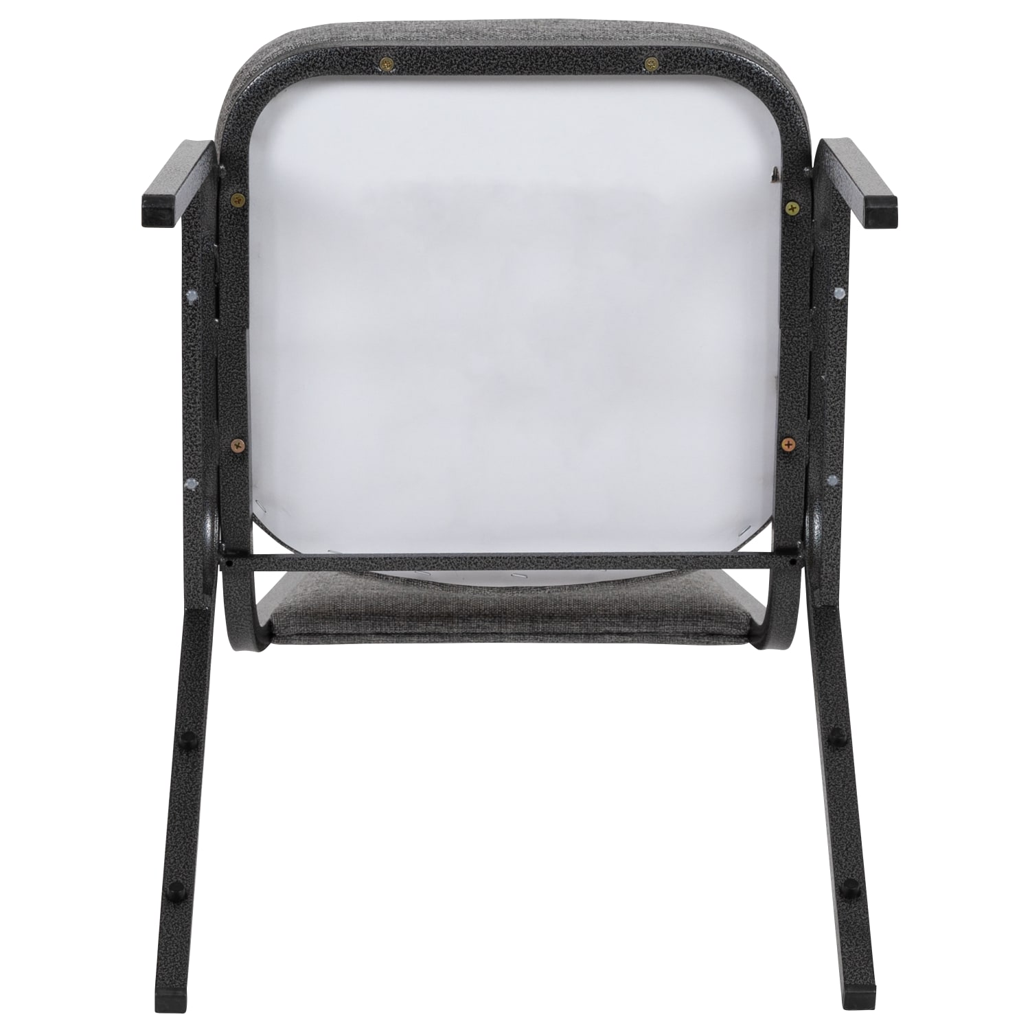 Flash Furniture HERCULES Series Trapezoidal Back Stacking Banquet Chair With 2 12in Thick Seat GraySilver PopularChairscom