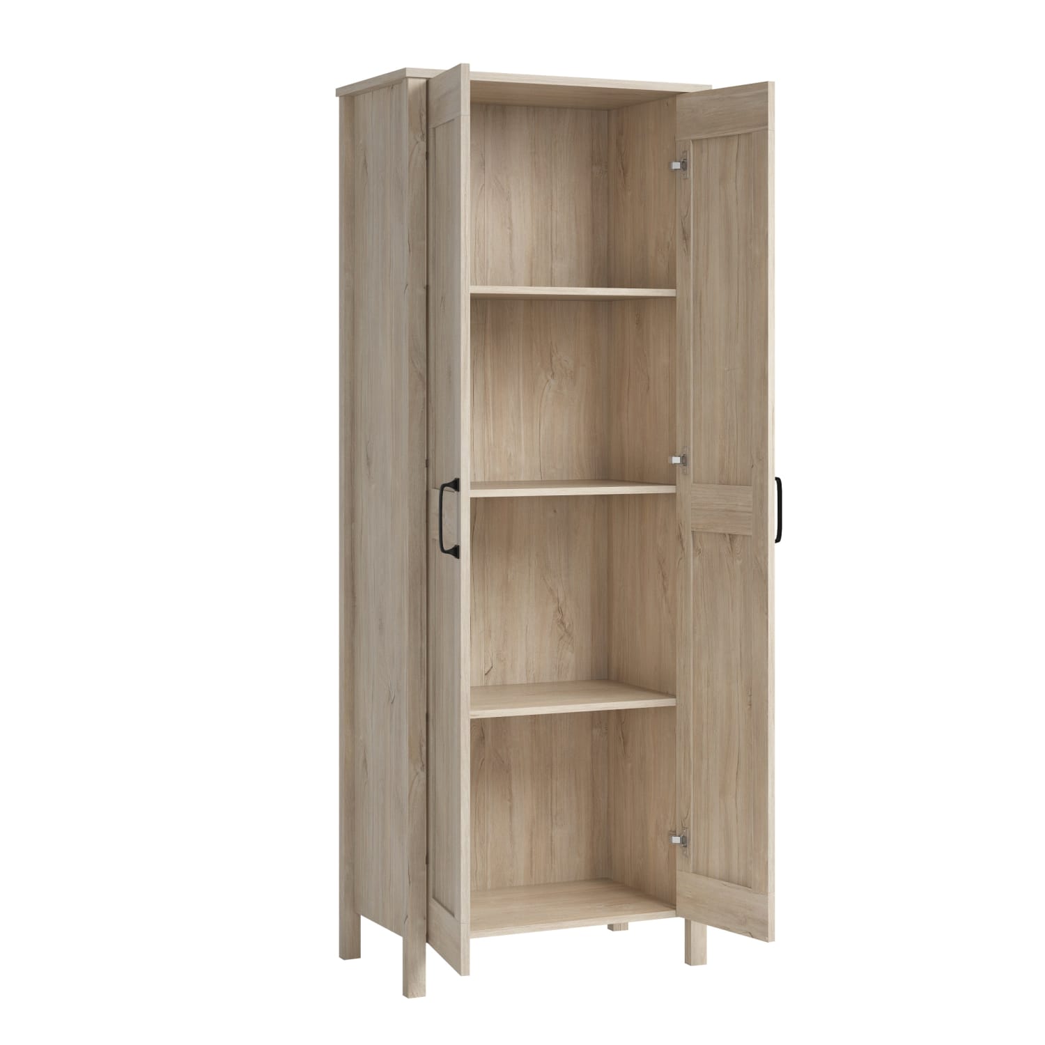 Sauder Select 28inW 2-Door Storage Cabinet, Chalk Oak - Image 3