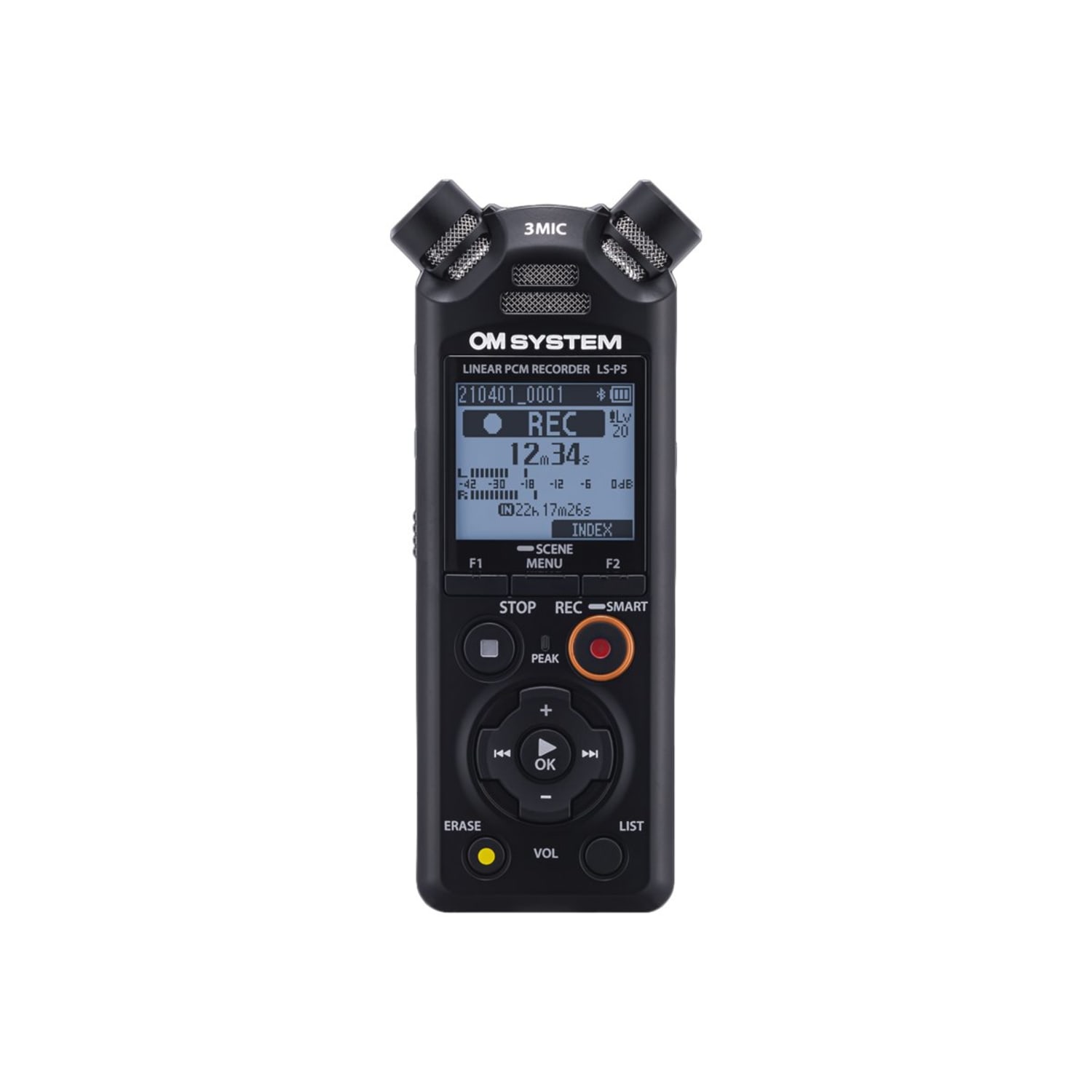 Olympus Linear PCM Recorder LS-P5 - Omni-directional Microphone - 16 GB Flash Memory - SD, SDHC, SDXC Supported - V409180BG000