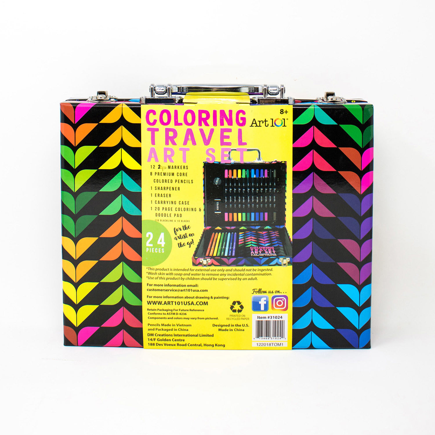 Art 101 Colorable 24-Piece Travel Art Kit - Image 3