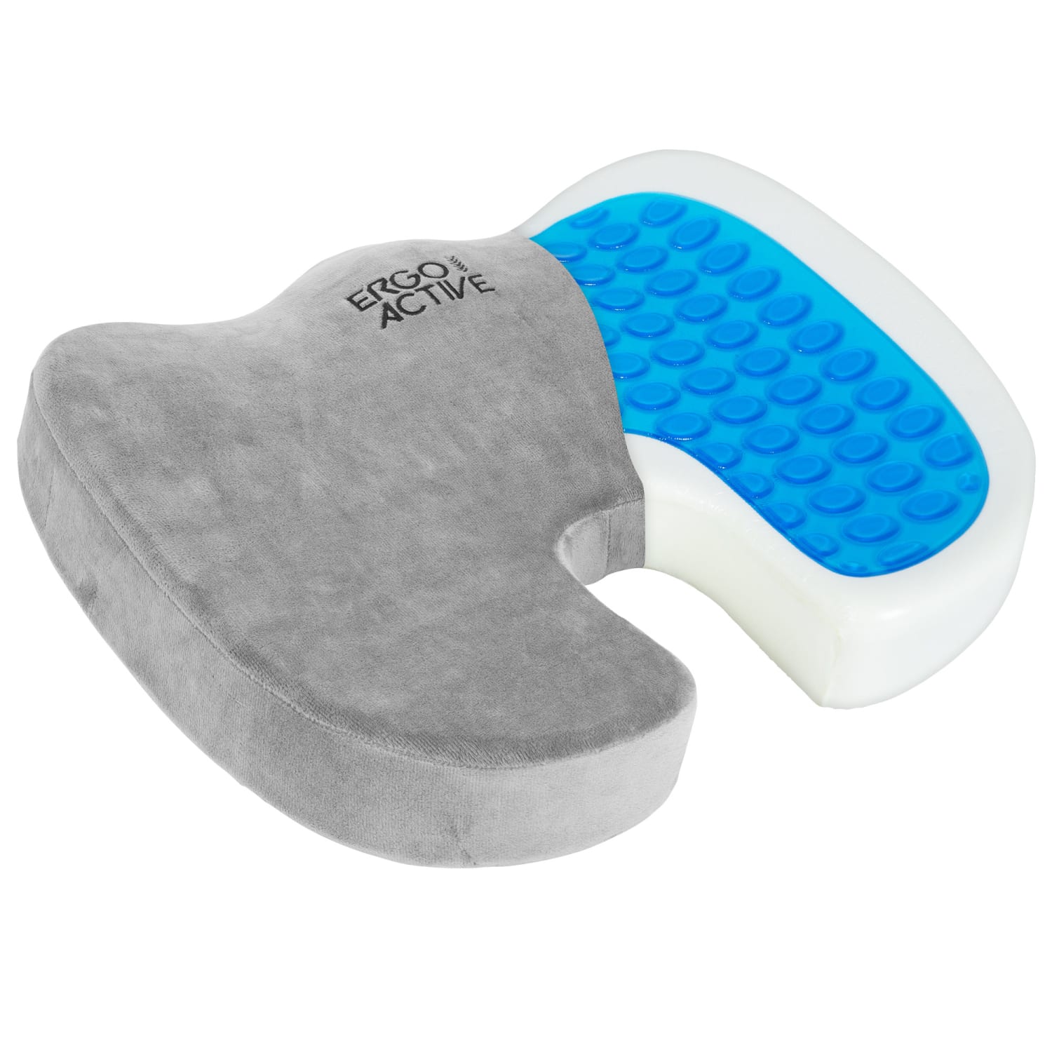 Mount-It! ErgoActive Cooling Gel Seat Cushion, Foam, 13-13/16inH x 17-3/4inW x 3inD, Gray - Image 5