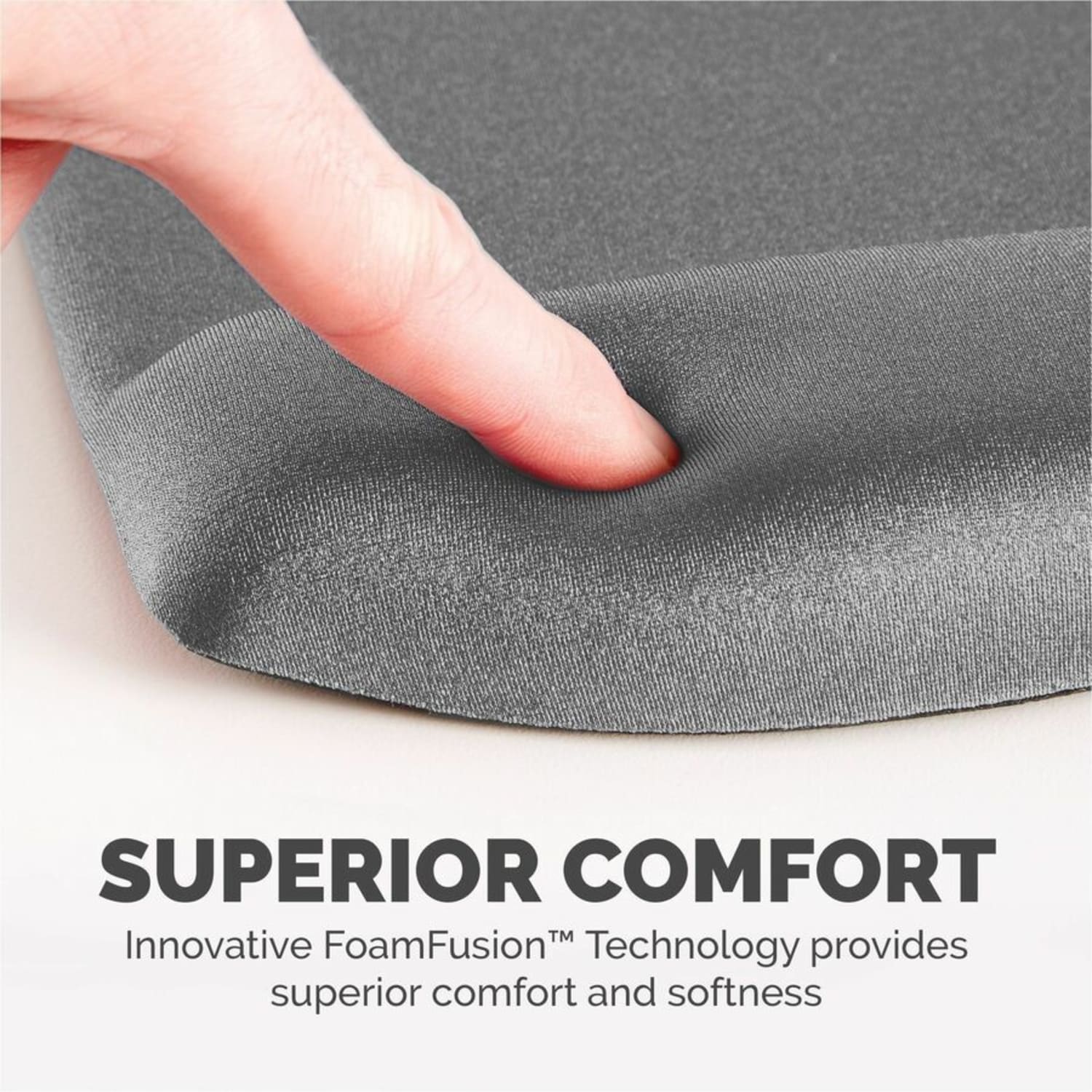 Fellowes PlushTouch Mouse Pad Wrist Rest with Microban - Graphite - 1inx7.3inx9.4in Dimension - Graphite - 9252201 - Image 5