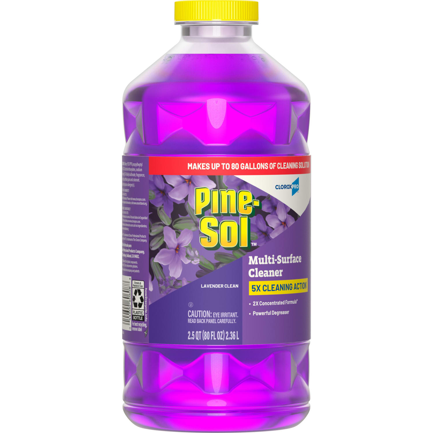 Pine-Sol Multi-Surface Cleaner, CloroxPro, All Purpose Cleaner, Lavender Clean, 80 Fluid Ounces, Pack of 3 (60608) - Image 3