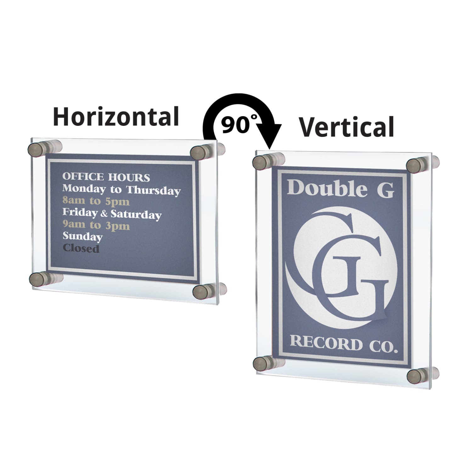 Azar Displays Standoff Acrylic Sign Holder, 14inH x 8-1/2inW x 1/4inD, Clear - Image 6