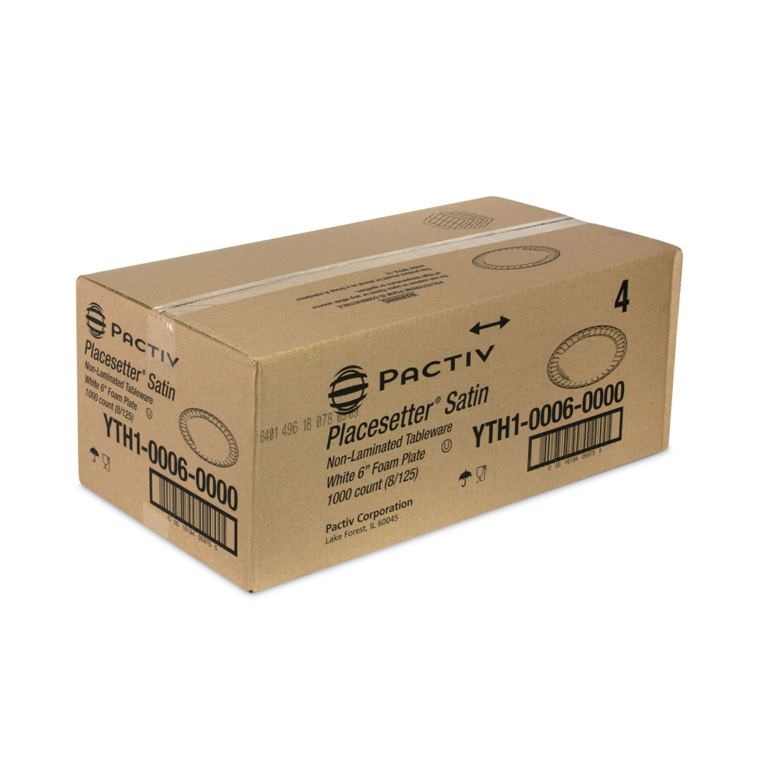 Pactiv Evergreen Placesetter Satin Non-Laminated Foam Dinnerware, Plate, 6in, White, Carton Of 1,000 Plates - Image 3