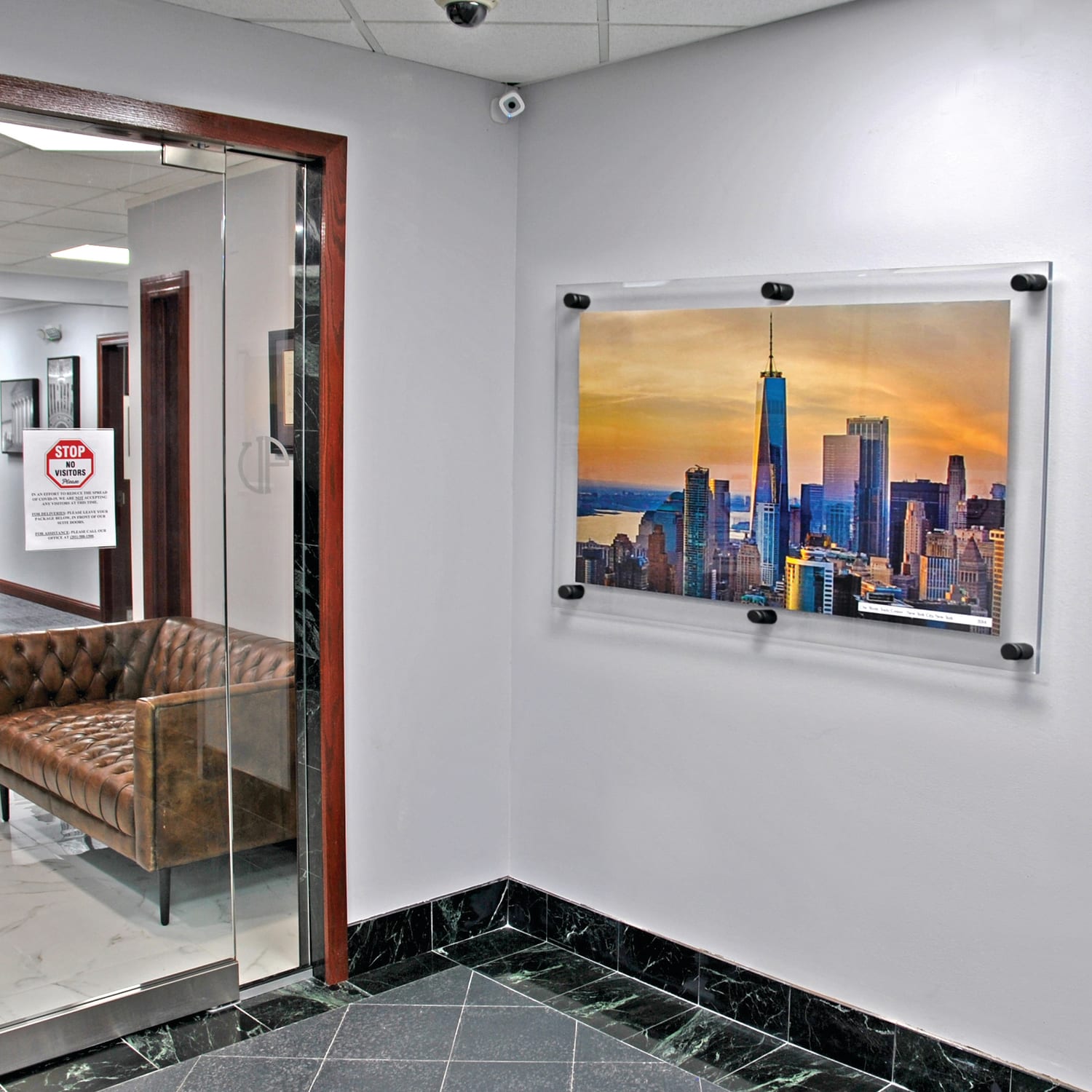 Azar Displays Standoff Acrylic Sign Holder, 44inH x 34inW x 1/4inD, Clear - Image 6