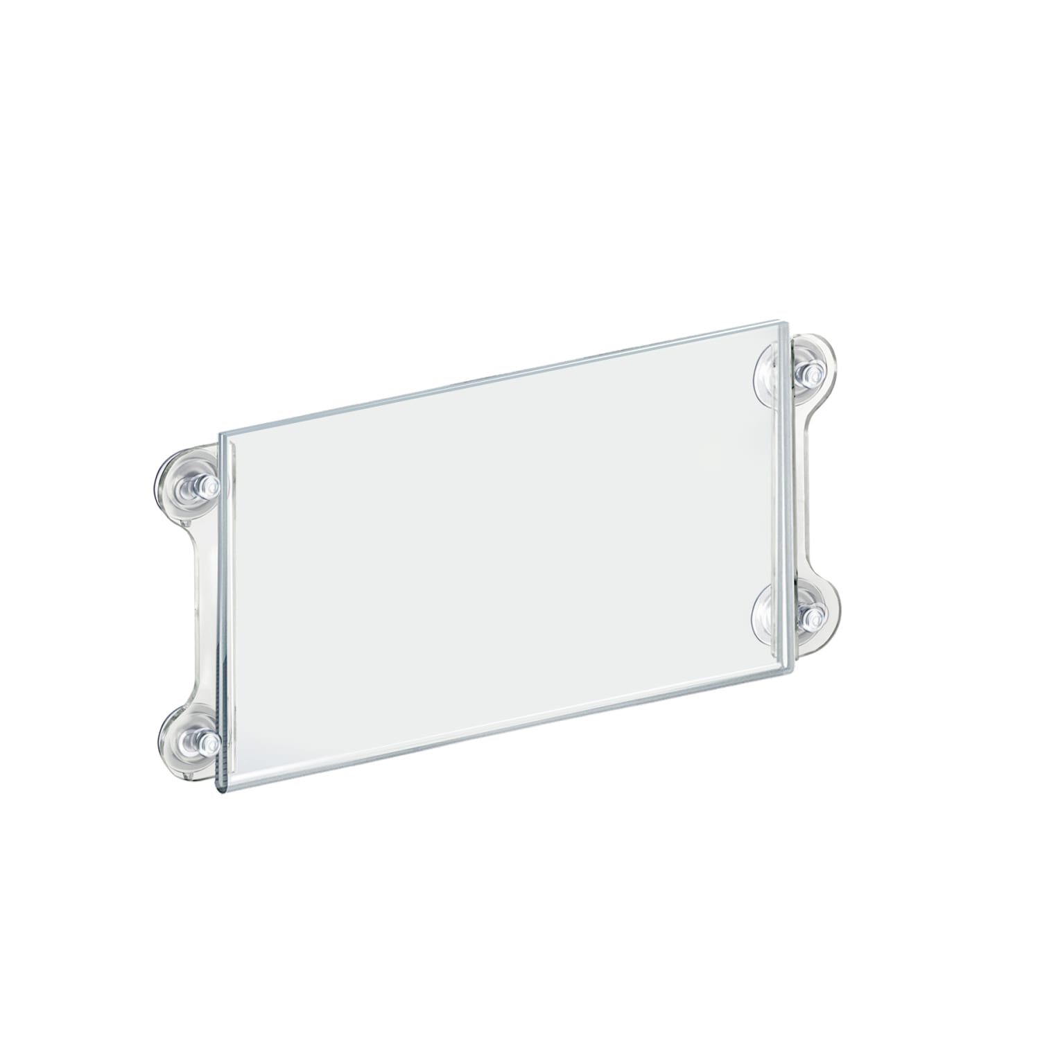 Azar Displays Acrylic Sign Frames With Suction Cups, 8-1/2inH x 14inW x 1/4inD, Clear, Pack Of 2 Frames - Image 3