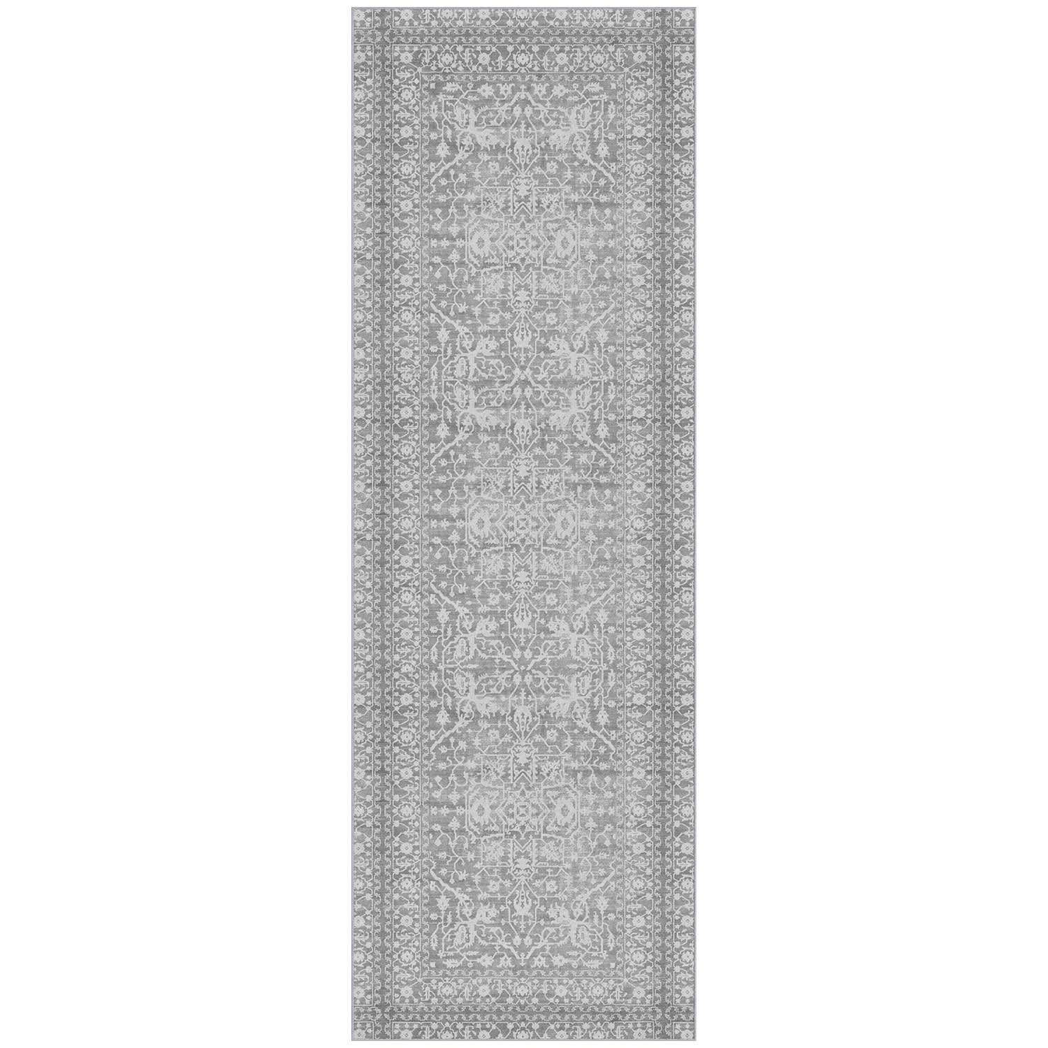 GelPro Nevermove Bella Area Rug, 36in x 108in, Gray