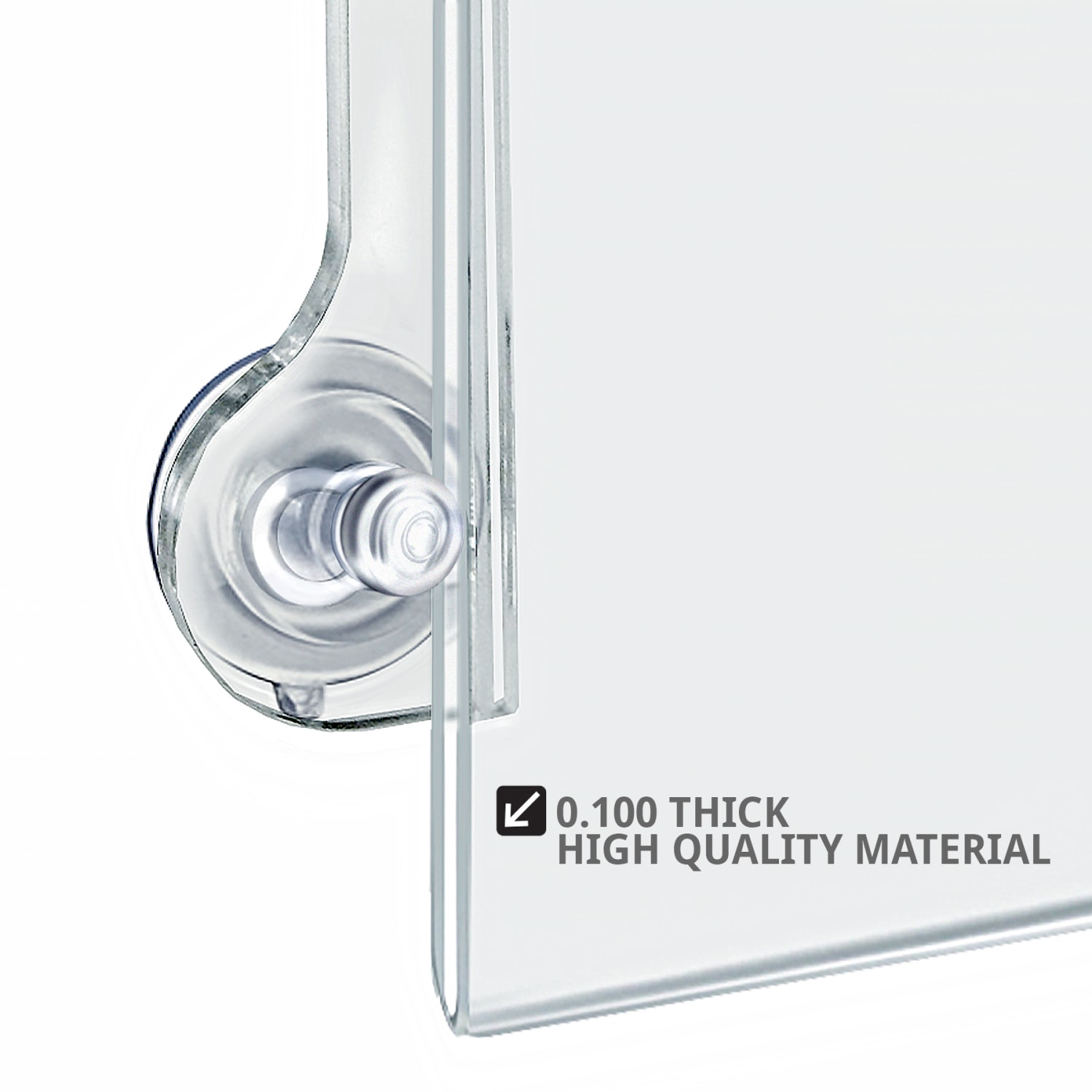 Azar Displays Acrylic Sign Frames With Suction Cups, 14inH x 11inW x 1/4inD, Clear, Pack Of 2 Frames - Image 4