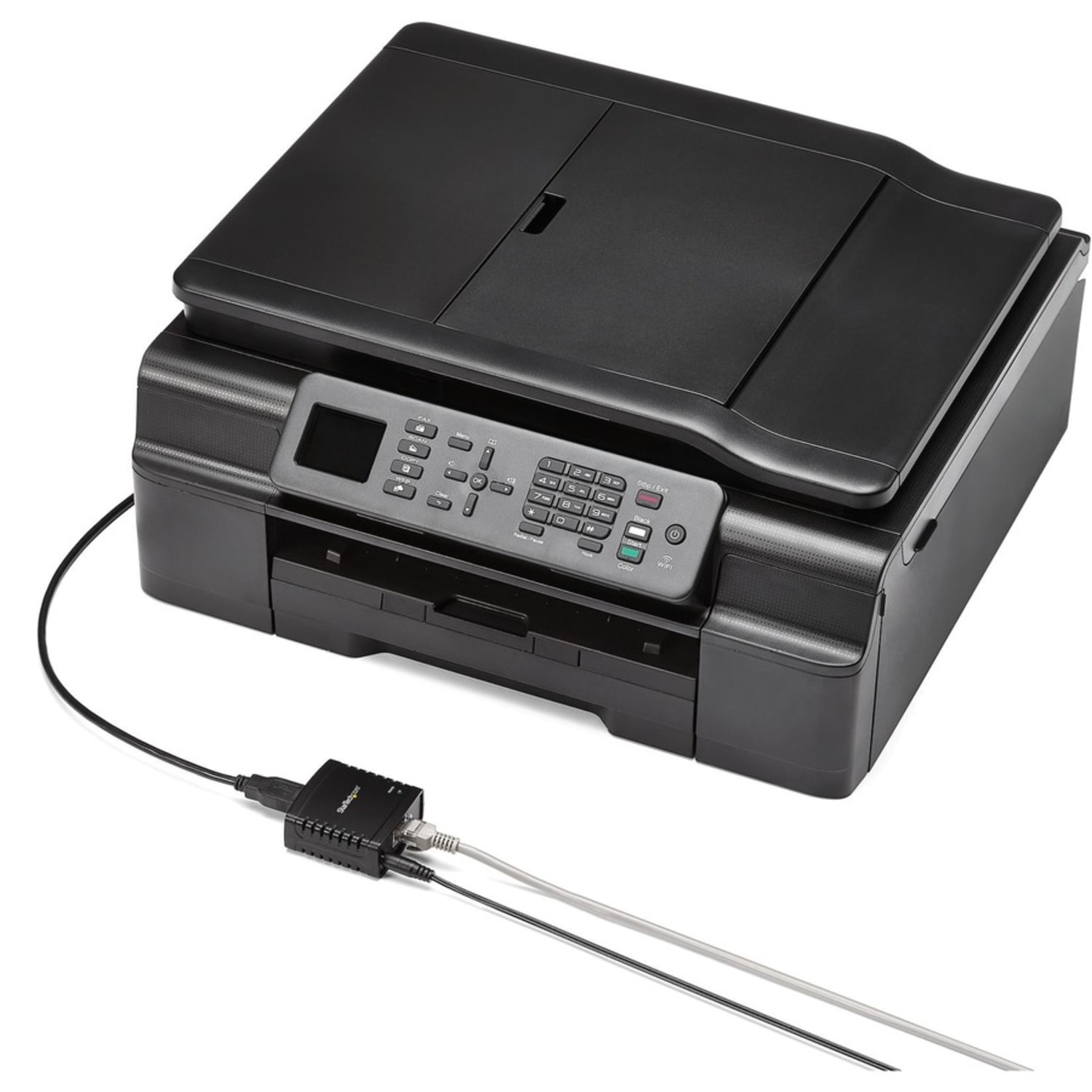 StarTech.com 10/100Mbps Ethernet to USB 2.0 Network LPR Print Server - USB Print Server with 10Base-T/100Bas - PM1115U2 - Image 6
