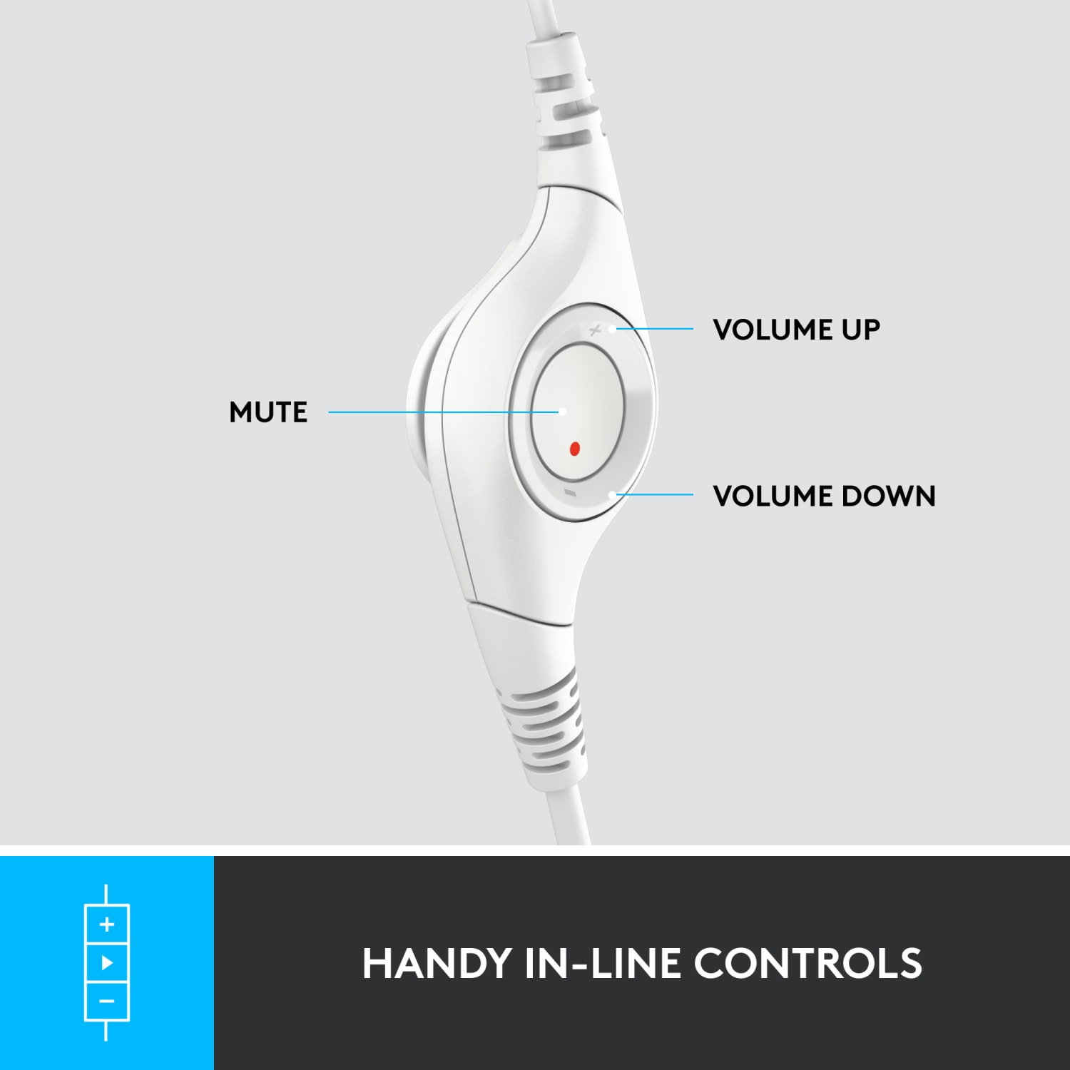 Logitech H390 Wired Headset For PC/Laptop, Off-White, 981-001285 - Image 5