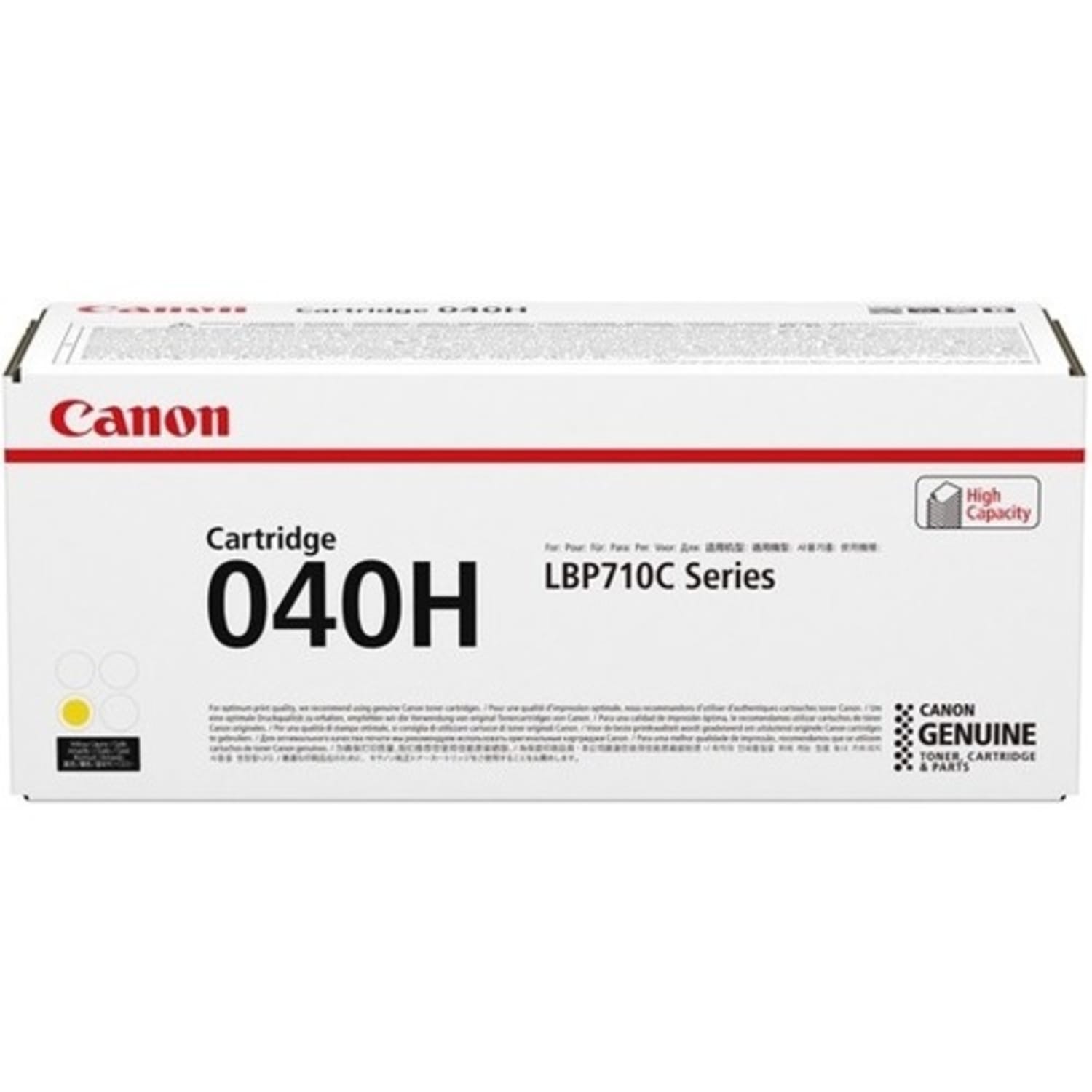 Canon CRG-040HYEL Original High Yield Laser Toner Cartridge - Yellow Pack - 10000 Pages - Image 3