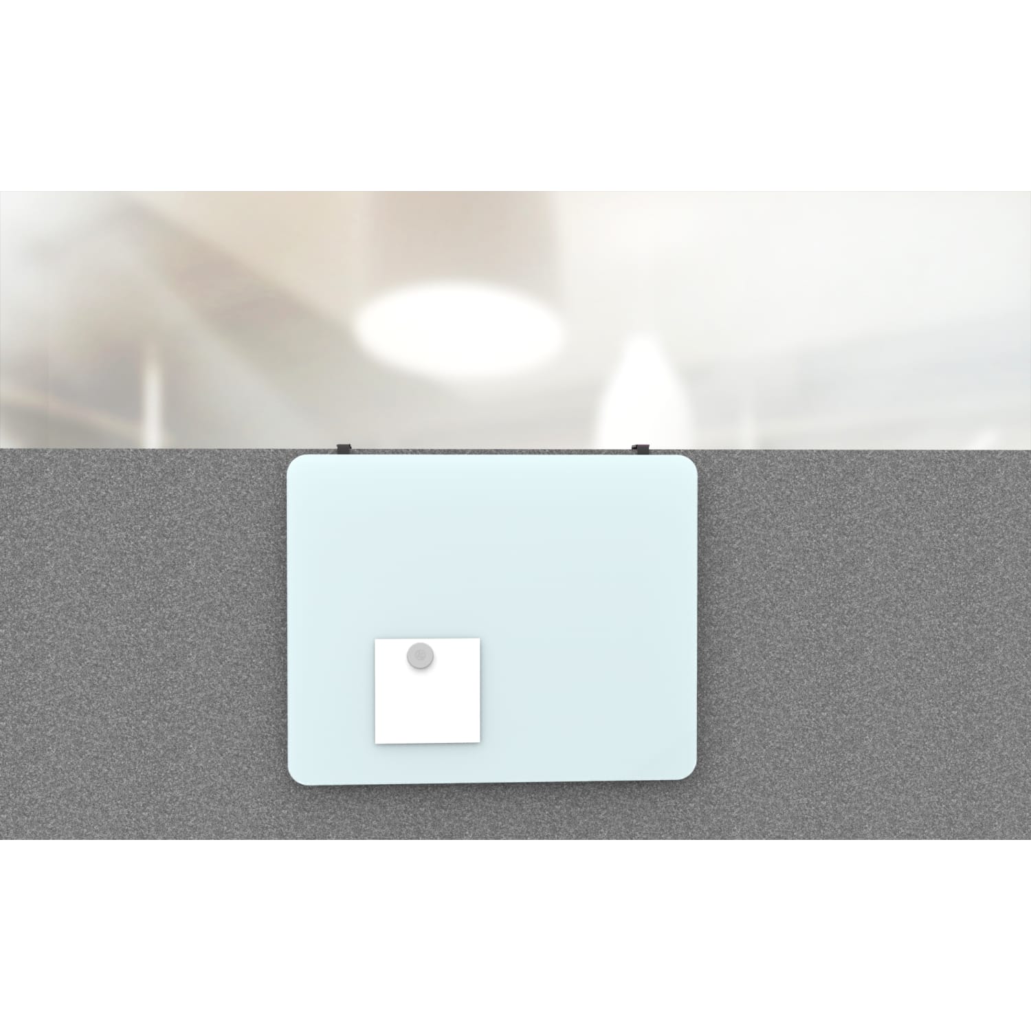 U Brands Frameless Magnetic Cubicle/Wall Glass Dry Erase Board, 12in X 12in, Frosted White - Image 4