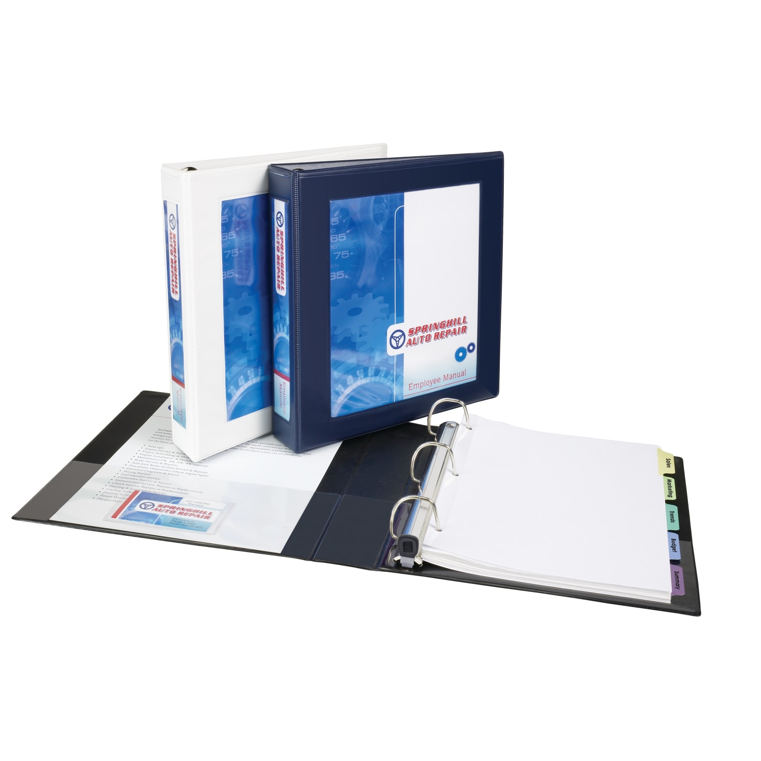 Avery Heavy-Duty Framed View 3-Ring Binder, 1.5in One Touch EZD Rings, Navy Blue, 1 Binder - Image 6