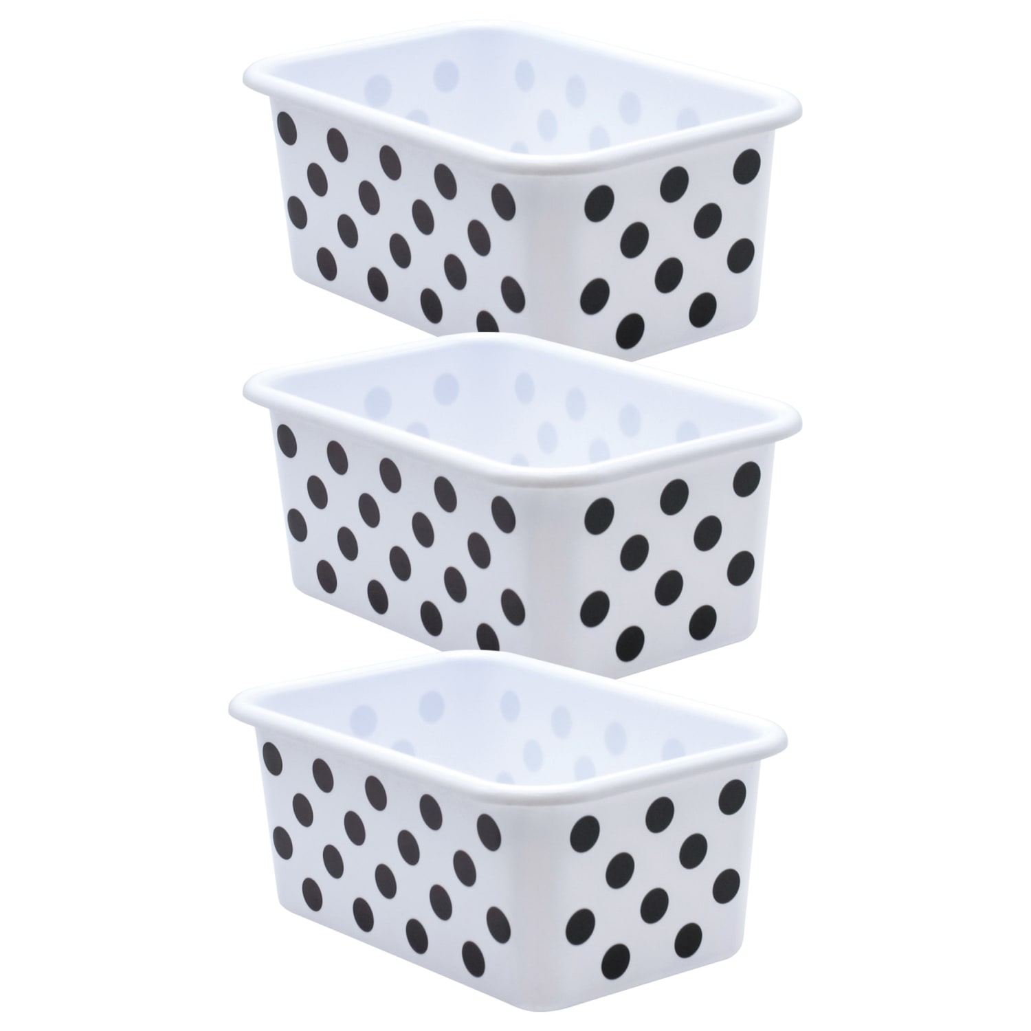 Black Polka Dots on White