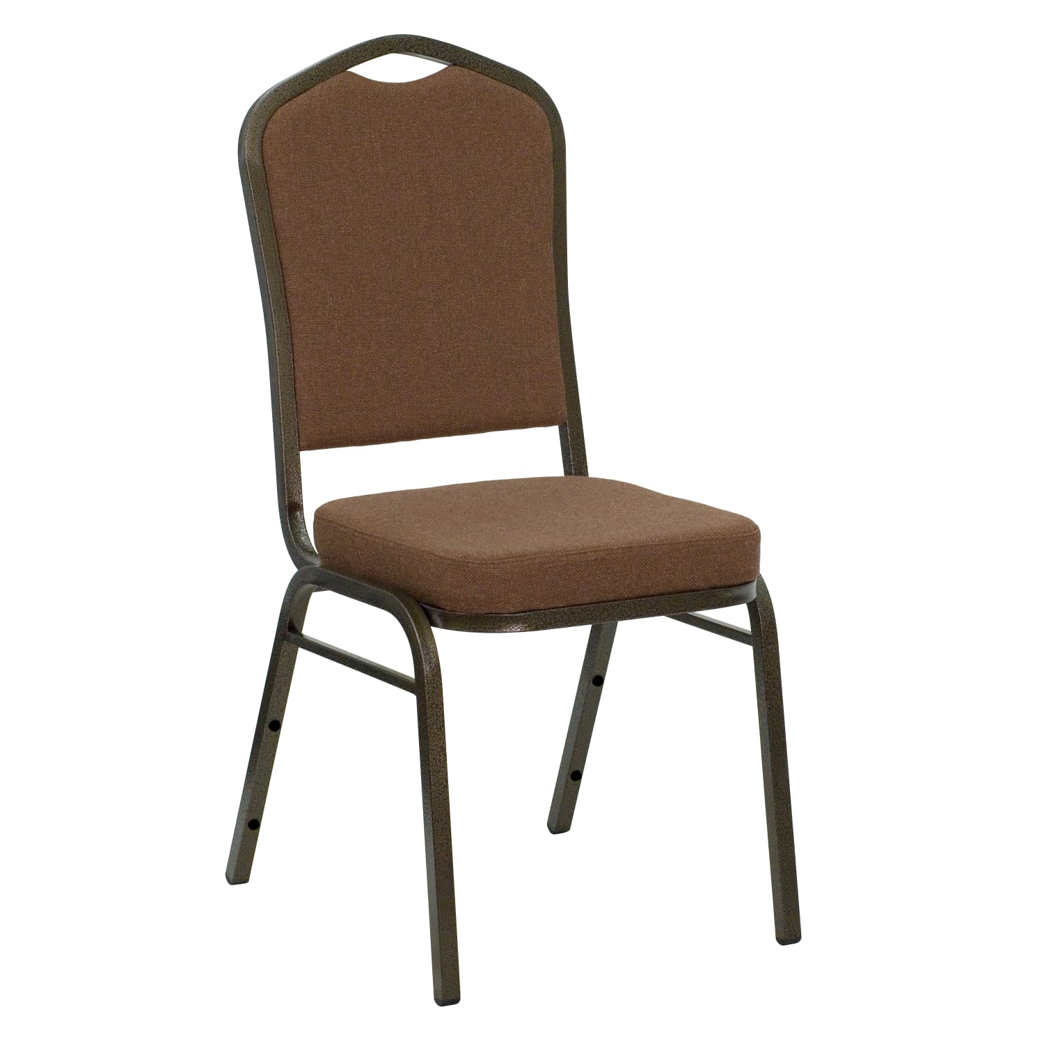 Flash Furniture HERCULES Series Crown Back Stacking Banquet Chair, Coffee/Goldvein - Image 3