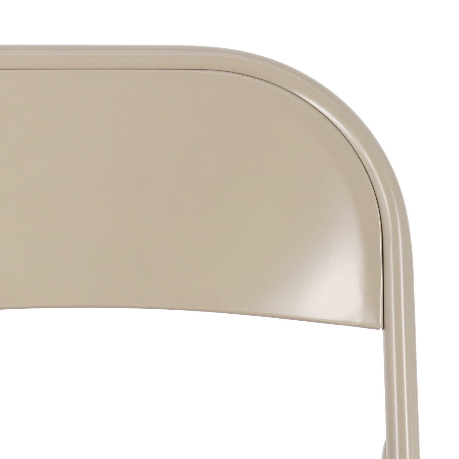Elama Indoor And Outdoor Metal Folding Chairs, Beige, Set Of 4 Chairs - Image 5