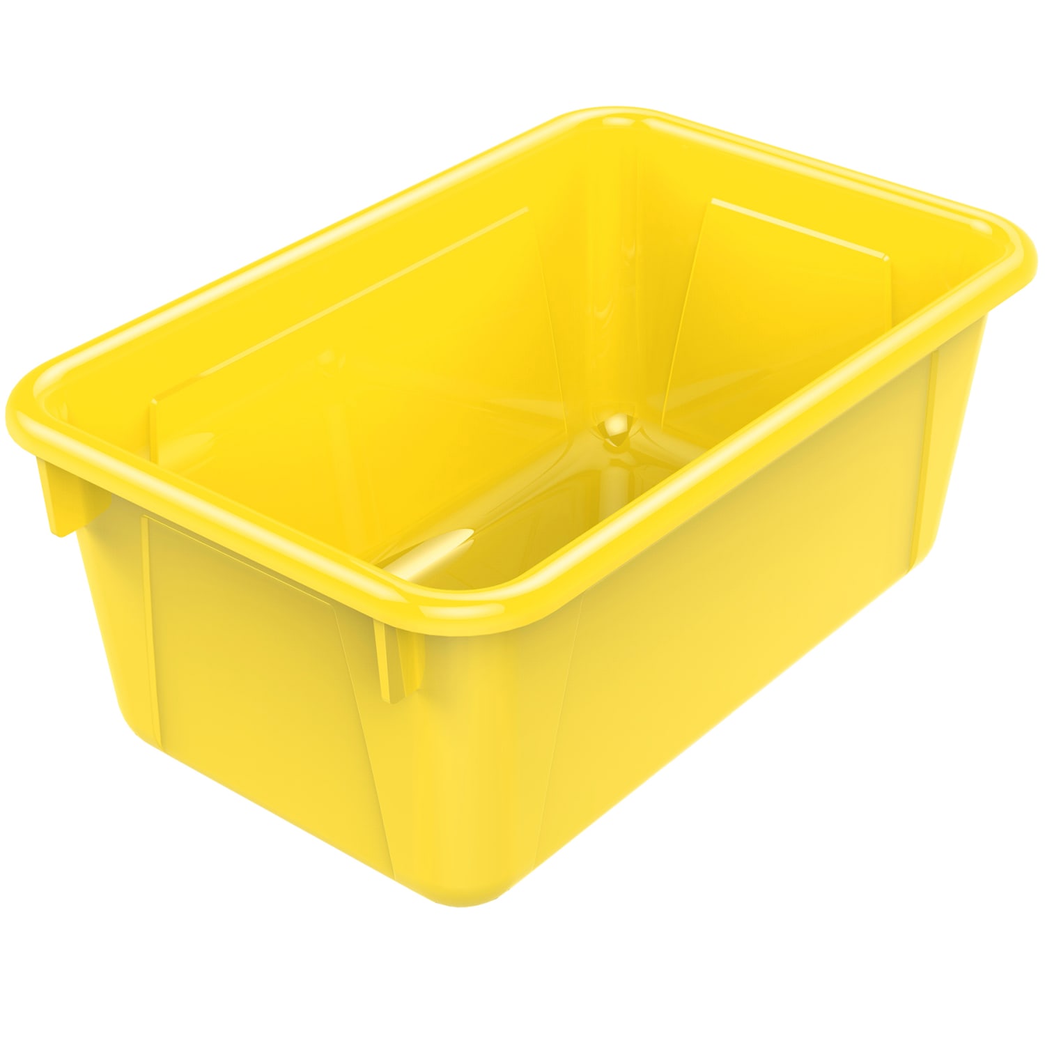 Storex Small Cubby Bins, 5-1/4inH x 8inW x 12-5/16inD, Yellow, Pack Of 5 Bins - Image 3