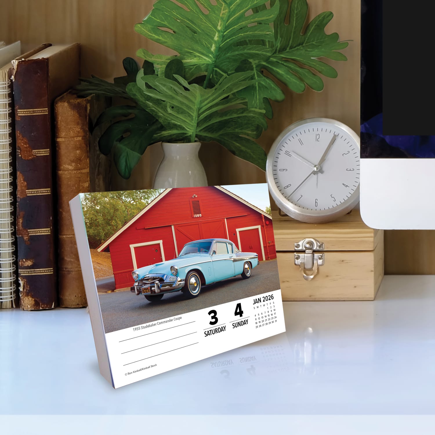2026 Willow Creek Press Page-A-Day Daily Desk Calendar, 6-1/4in x 5-1/2in, Classic Cars & Trucks, January To December, 54062 - Image 3