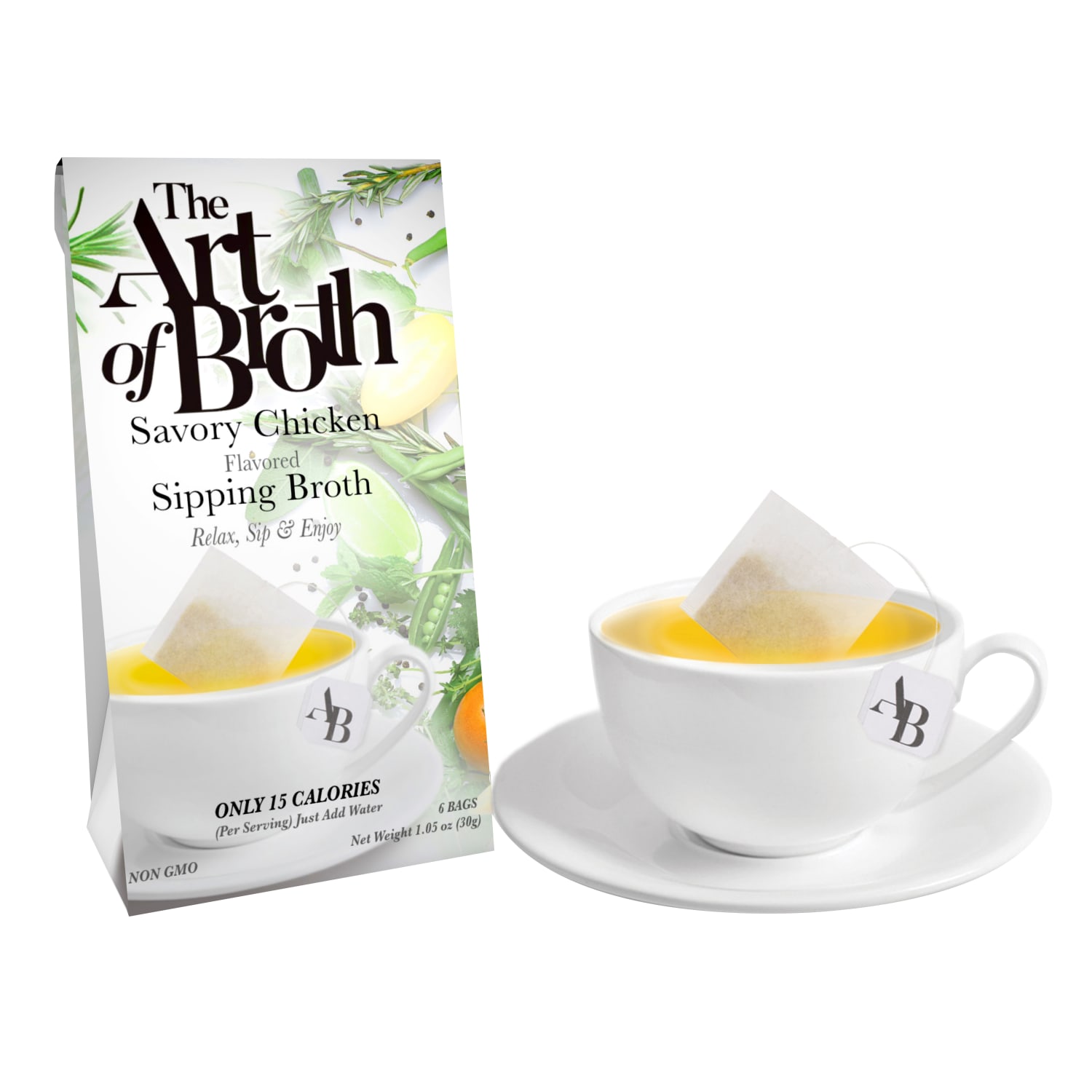 The Art of Broth Chicken Flavored Sipping Broth, Box Of 6 Bags - Image 3