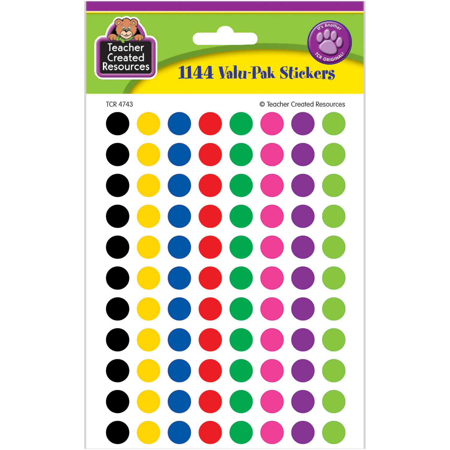 Teacher Created Resources Mini Stickers, Colorful Circles, 1,144 Stickers Per Pack, Set Of 6 Packs - Image 3