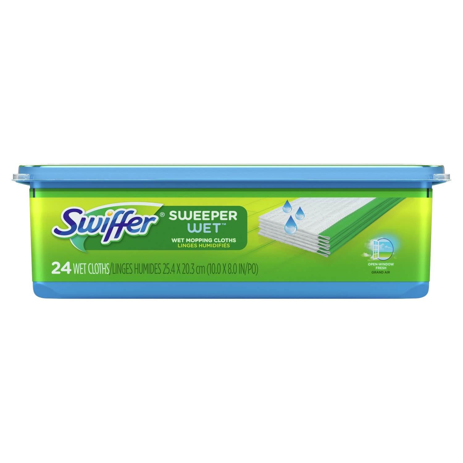 Swiffer Sweeper Wet Mopping Pad Refills, Open-Window Fresh Scent, 24 Count