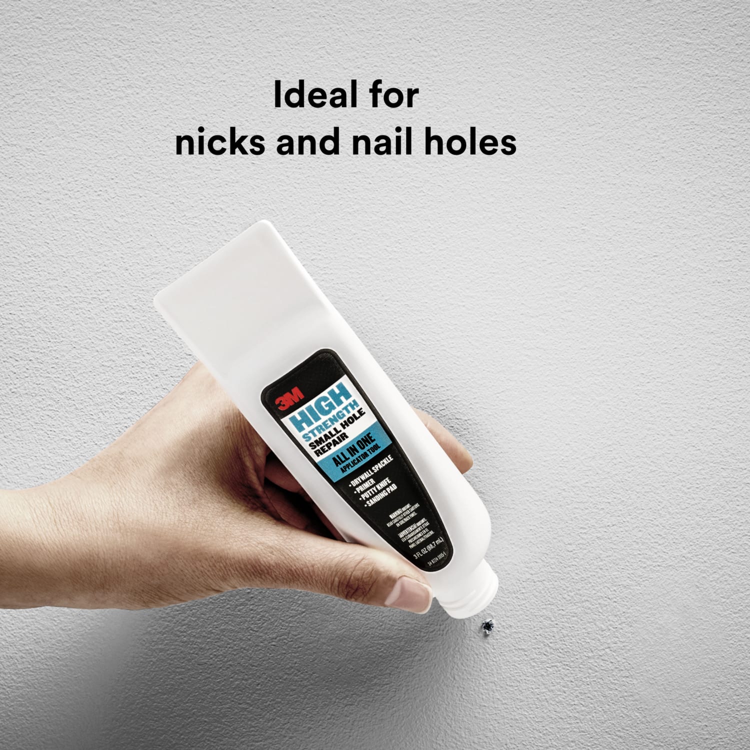 3M High Strength Small Hole Repair, 1 Pack, All in One Applicator Tool, Quick and Easy Repair for Nicks and Nail Holes - Image 6