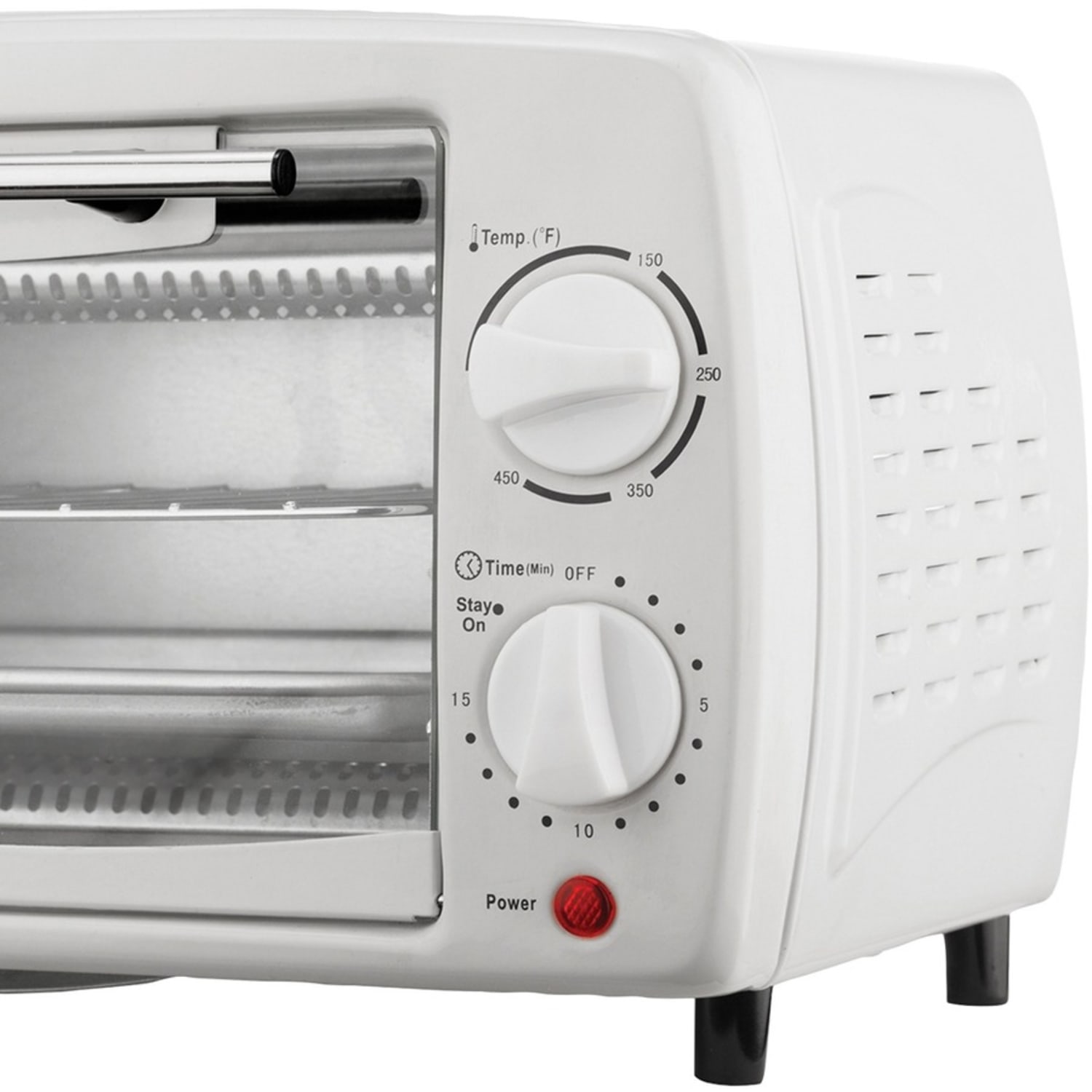 Brentwood 4-Slice Toaster Oven And Broiler, 9-1/2inH x 15-1/2inW x 9inD, White - Image 3