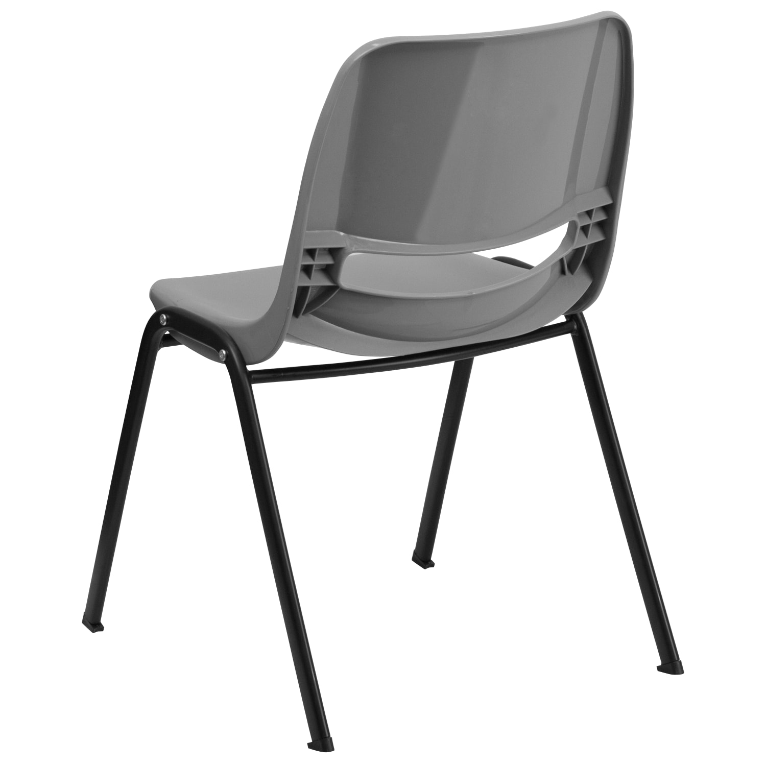 Flash Furniture HERCULES Series Ergonomic Shell Stack Chair GrayBlack PopularChairscom
