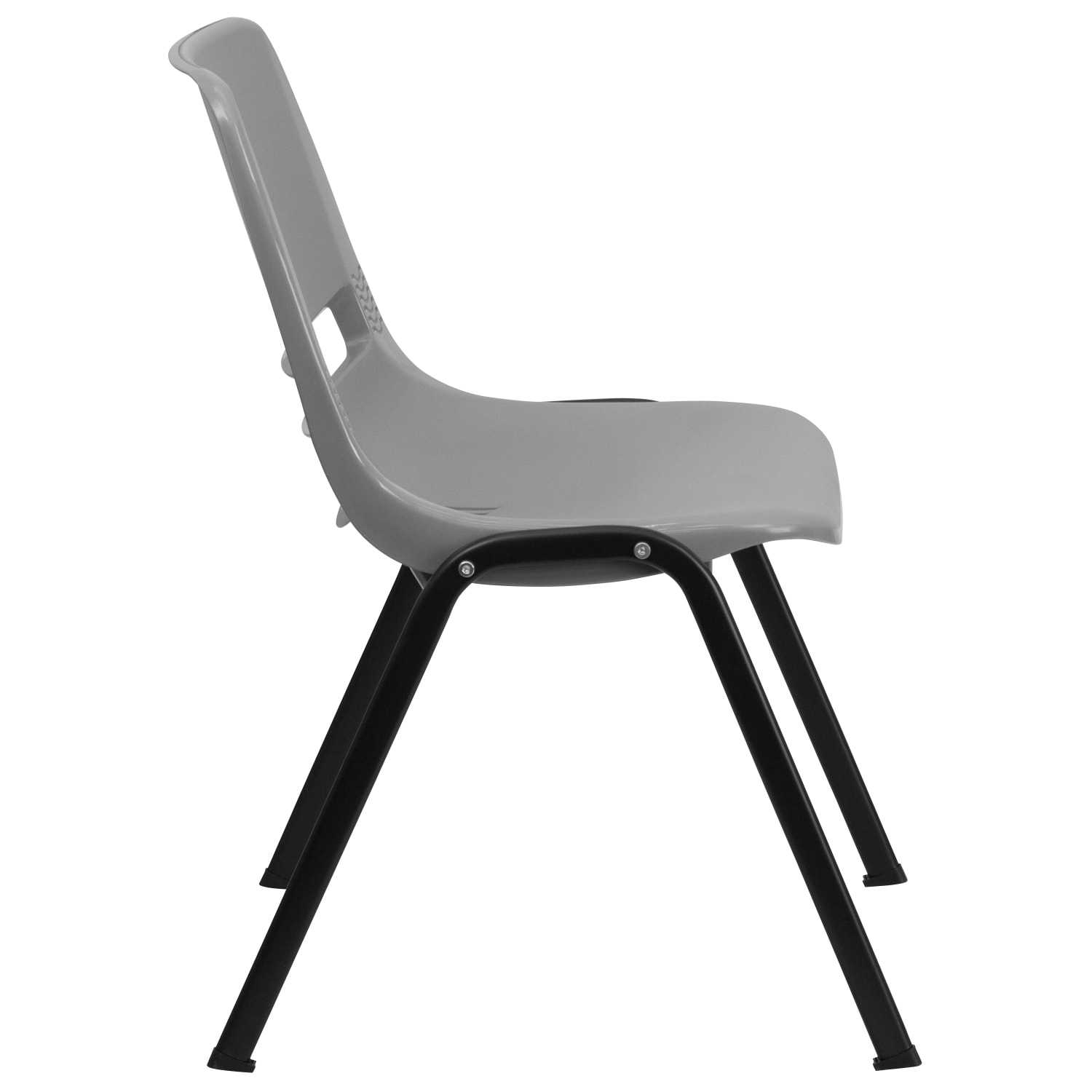 Flash Furniture HERCULES Series Ergonomic Shell Stack Chair GrayBlack PopularChairscom