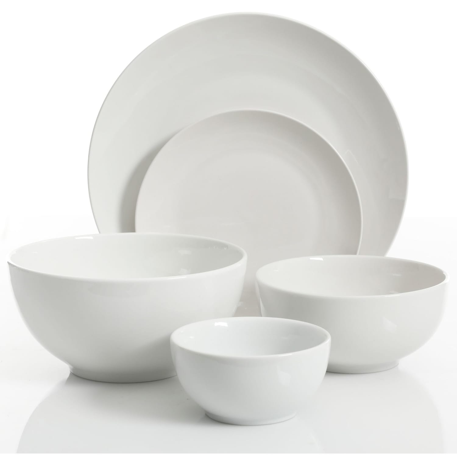Gibson All U Need Ceramic 60-Piece Dinnerware Combo Set, White - Image 5
