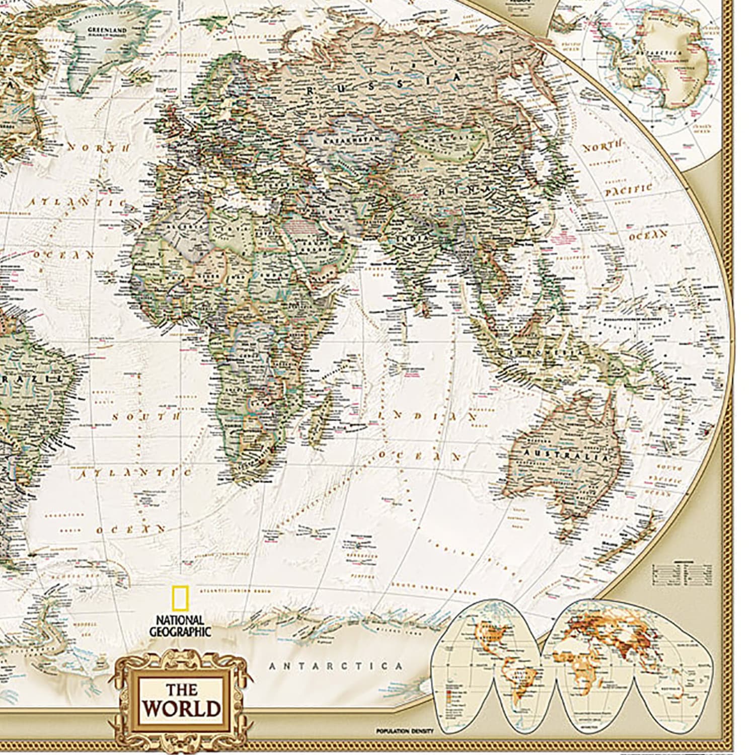 National Geographic World Executive Map, Mural, 110in x 76.5in - Image 4