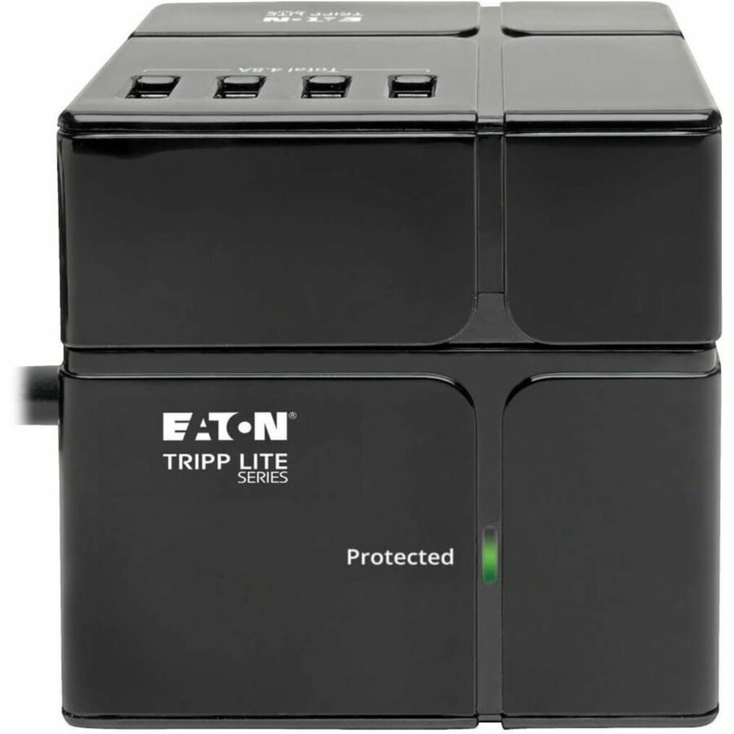 Eaton Tripp Lite Series Safe-IT 3-Outlet Cube Surge Protector - 5-15R Outlets, 6 USB Ports, 8 ft. (2.4 m) Cord, Antimicrobial Protection - Image 3