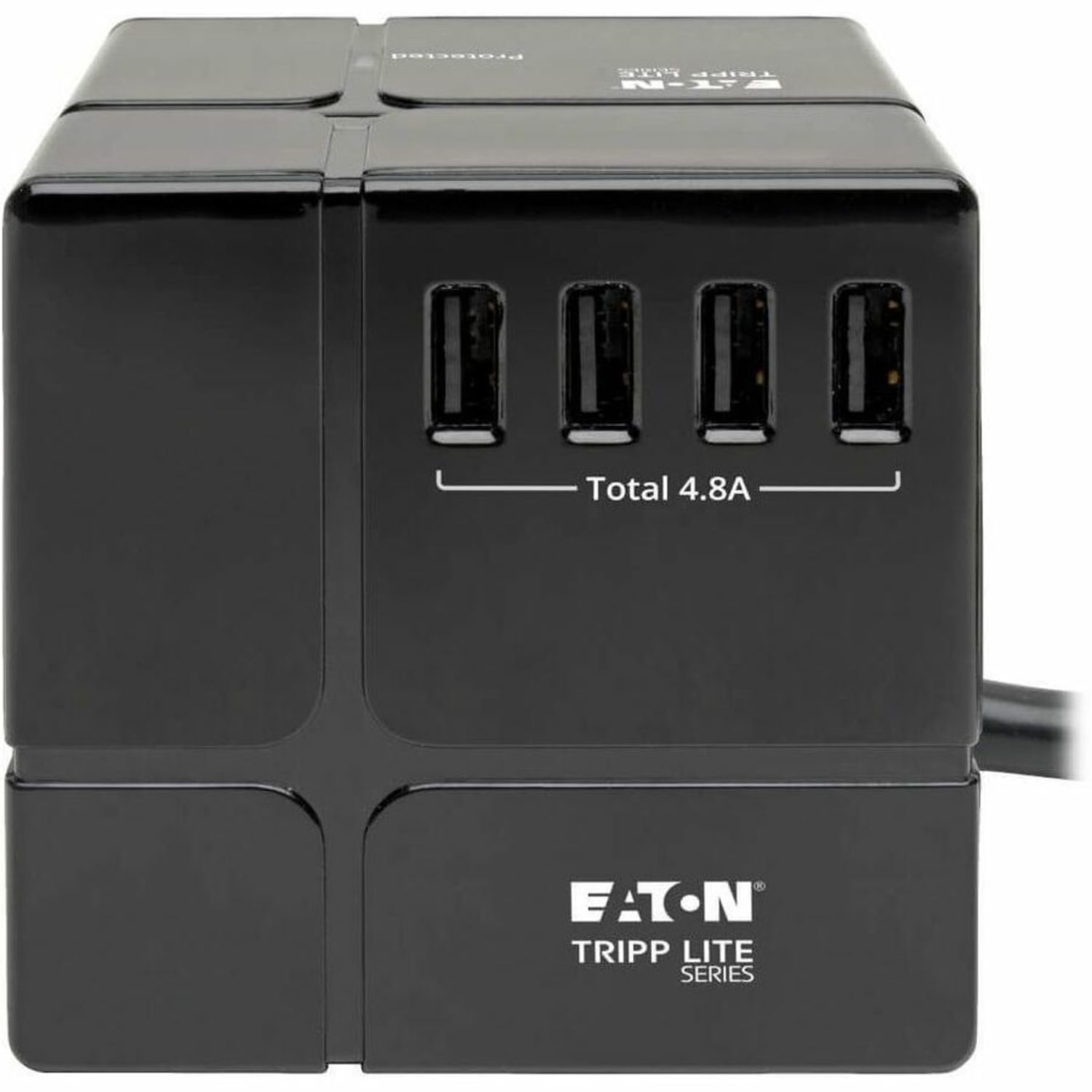 Eaton Tripp Lite Series Safe-IT 3-Outlet Cube Surge Protector - 5-15R Outlets, 6 USB Ports, 8 ft. (2.4 m) Cord, Antimicrobial Protection - Image 6