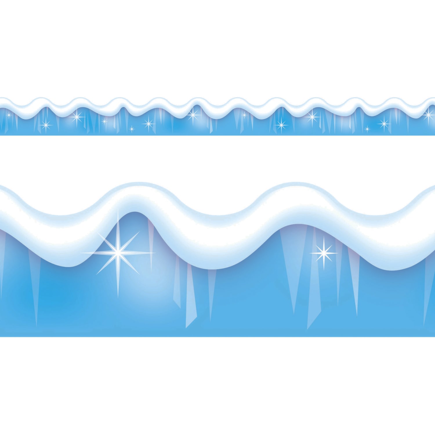 Trend Terrific Trimmers Packs, 39' x 2-1/4in, Snow and Ice, Set Of 6 Packs - Image 3