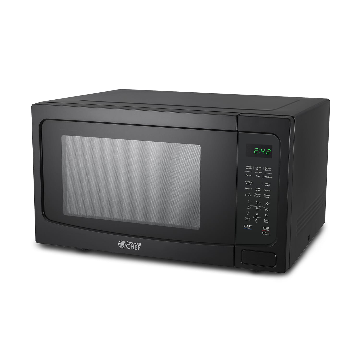 Commercial Chef 1.6 Cu. Ft. Countertop Microwave Oven, Black