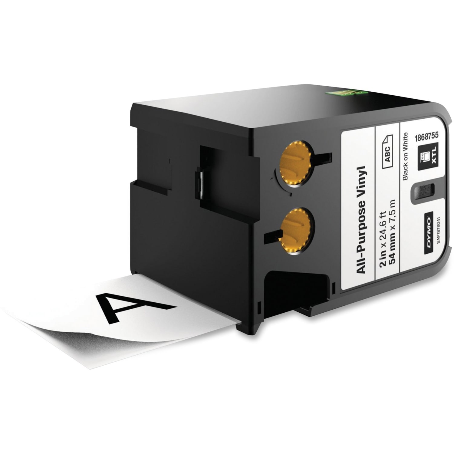 Dymo XTL All-purpose Vinyl Labels - 2in Width - Thermal Transfer - White - Vinyl - Water Resistant  - 1 Each - 1868755