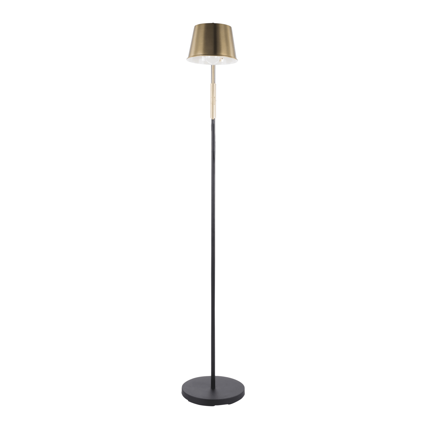 Lumisource Metric Industrial Floor Lamp, Black/Antique Brass - Image 4