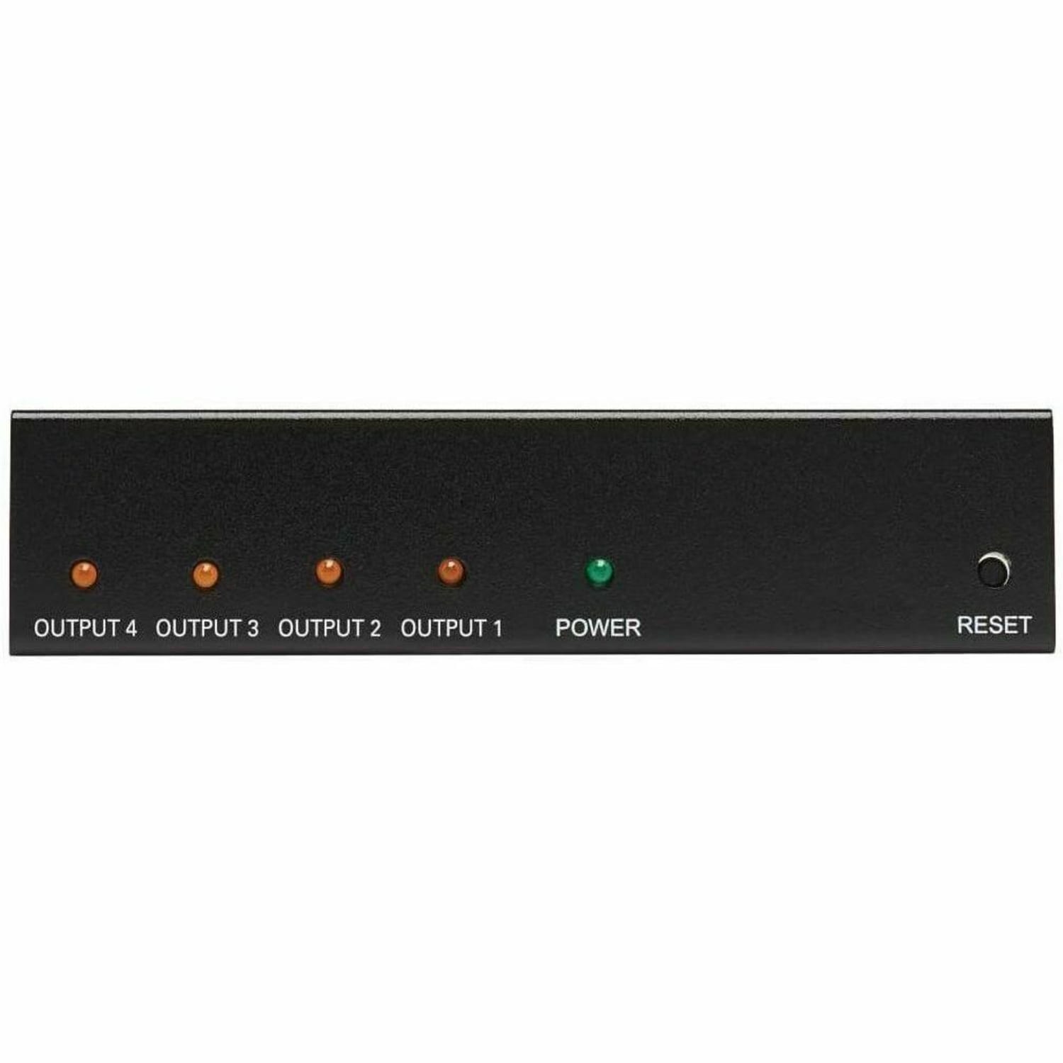Eaton Tripp Lite series 4-Port HDMI Splitter, 4K x 2K @ 60 Hz, 4:4:4, Multi-Resolution Support, HDR, HDCP 2.2, TAA - Video/audio splitter - 4 x HDMI - desktop, rack-mountable - government GSA - TAA Compliant - Image 3