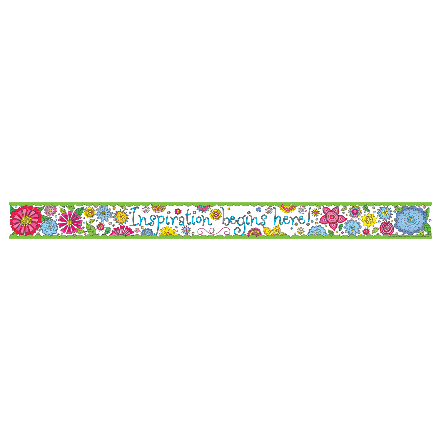 Barker Creek Double-Sided Border Strips, 3in x 35in, Color Me In My Garden, Set Of 24 - Image 3