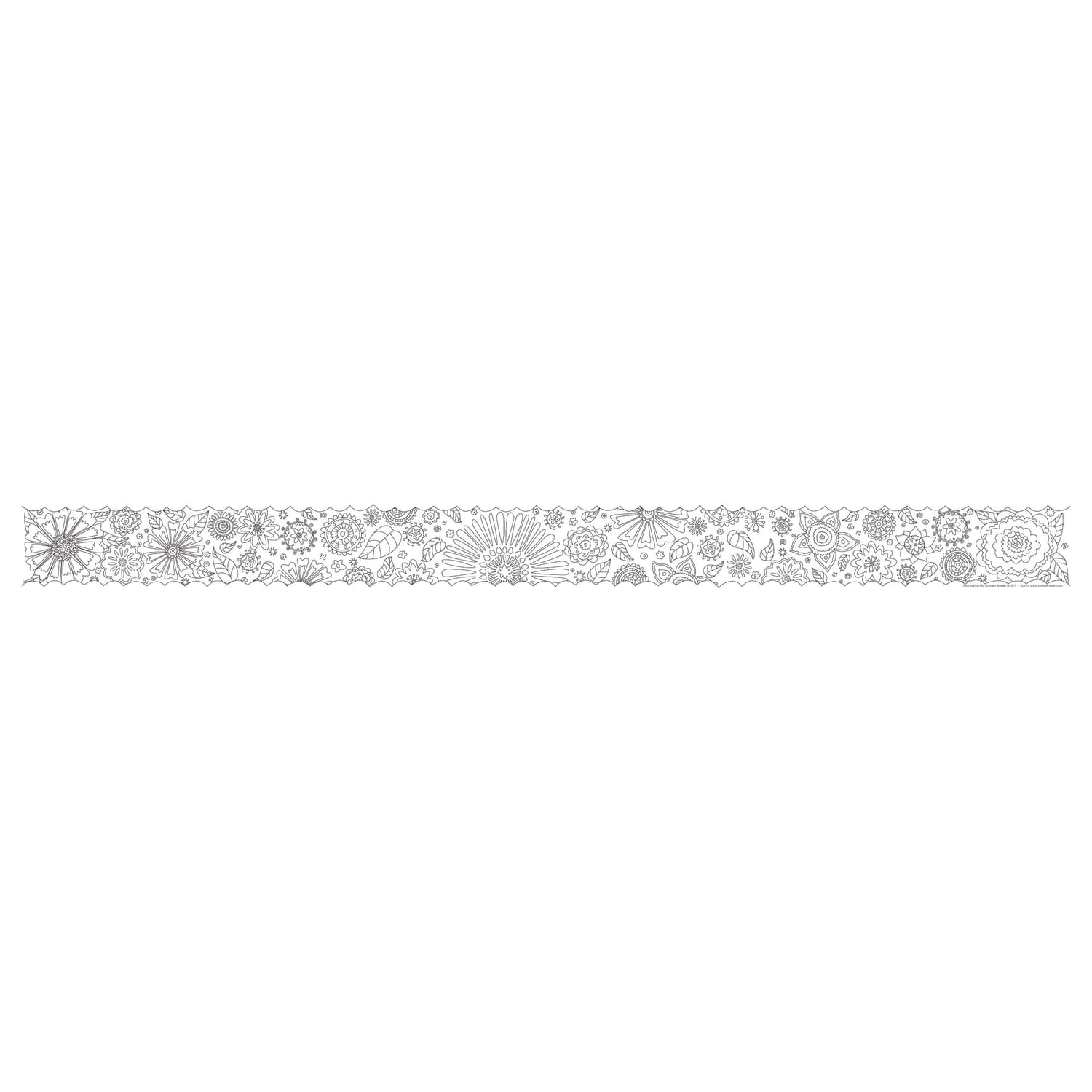 Barker Creek Double-Sided Border Strips, 3in x 35in, Color Me In My Garden, Set Of 24 - Image 4