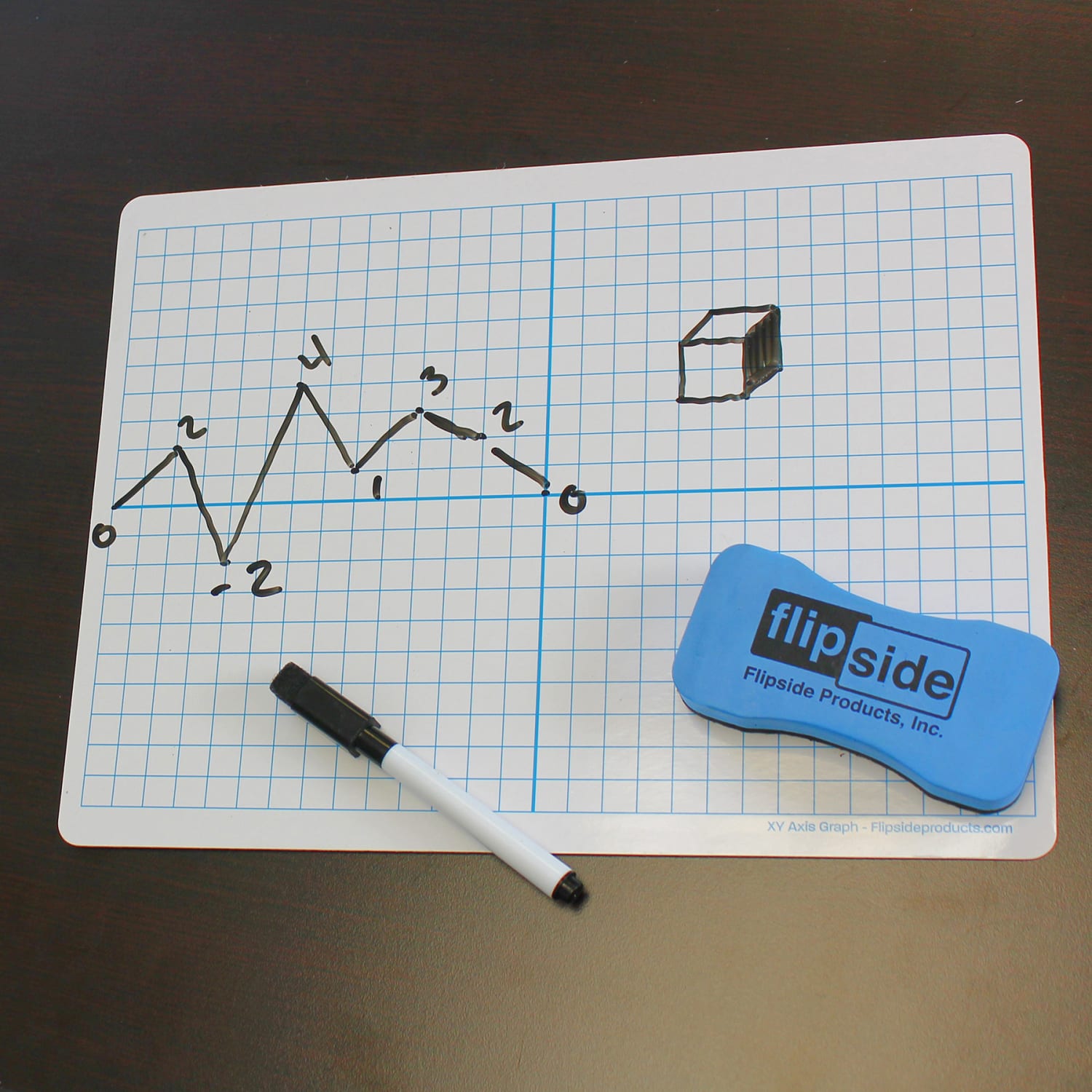 Flipside Products Magnetic Dry-Erase Learning Mats, 2-Sided XY Axis/Plain, 9in x 12in, Pack Of 12 Mats - Image 6