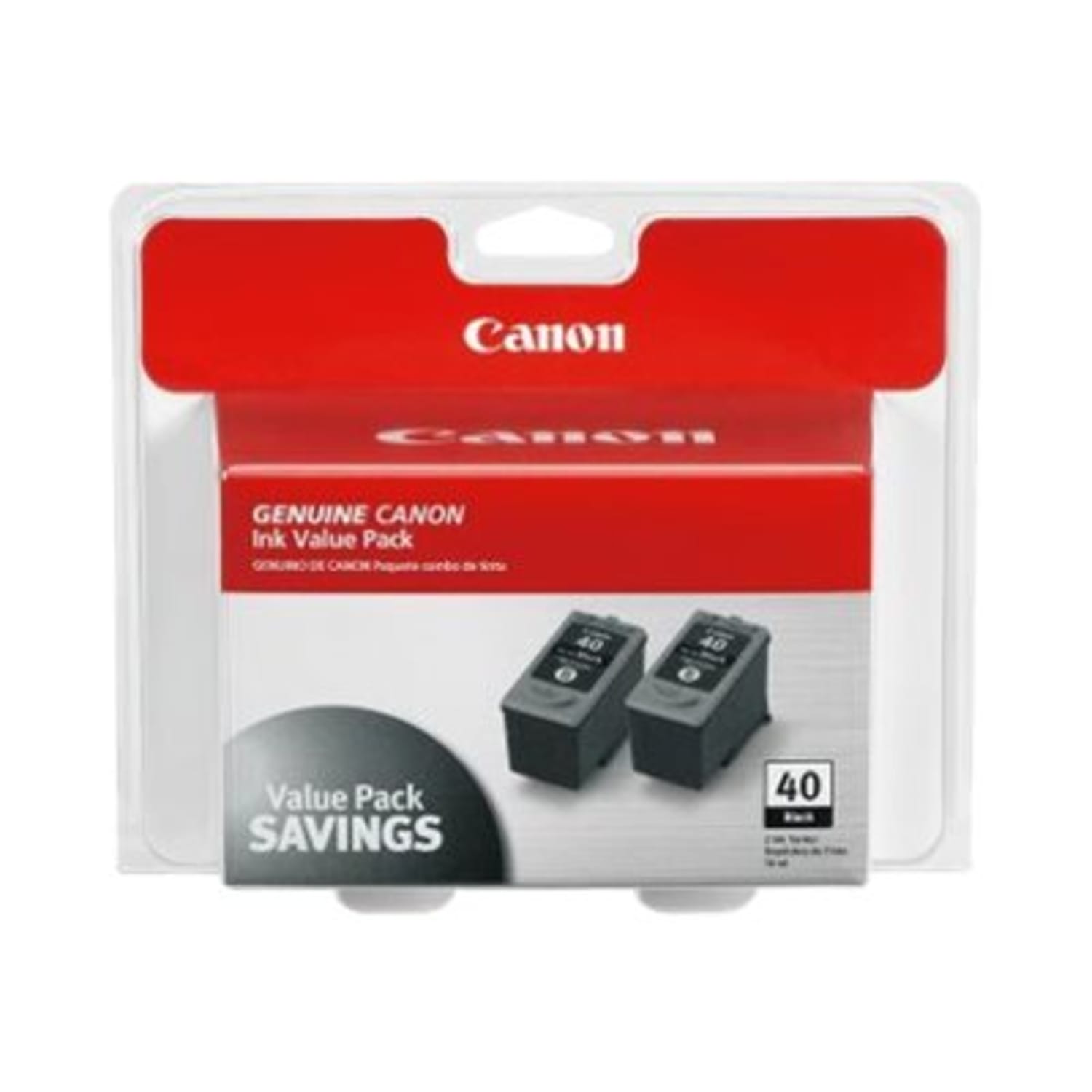 Canon PG-40 ChromaLife 100 Black Ink Cartridges, Pack Of 2, 0615B013 - Image 3