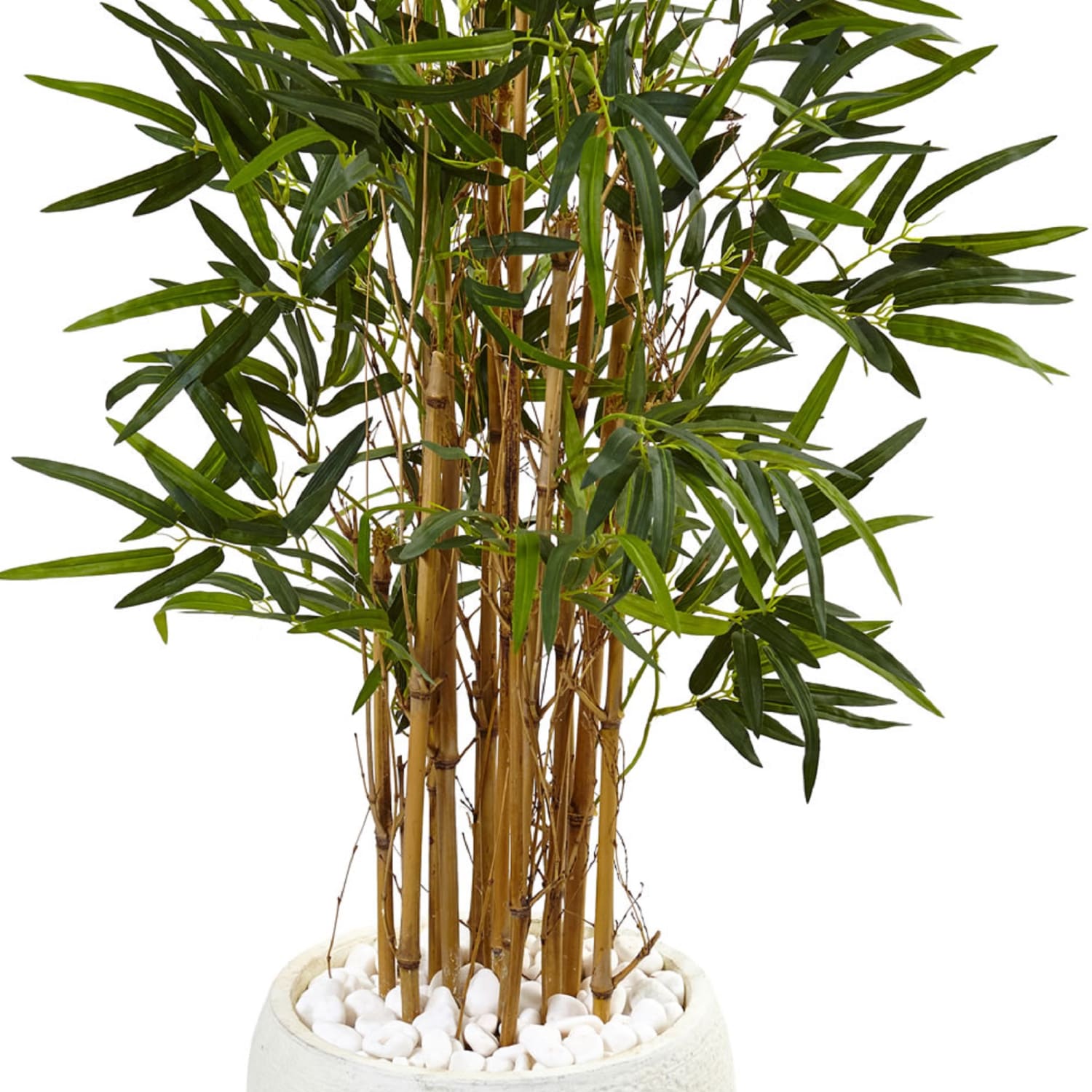 Nearly Natural Bamboo 48inH Artificial Tree With Oval Planter, 48inH x 28inW x 28inD, Green - Image 3
