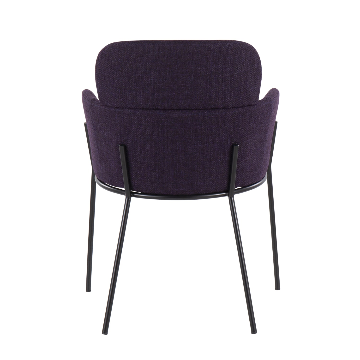 LumiSource Milan Chairs, Purple Noise/Black, Set Of 2 Chairs - Image 5