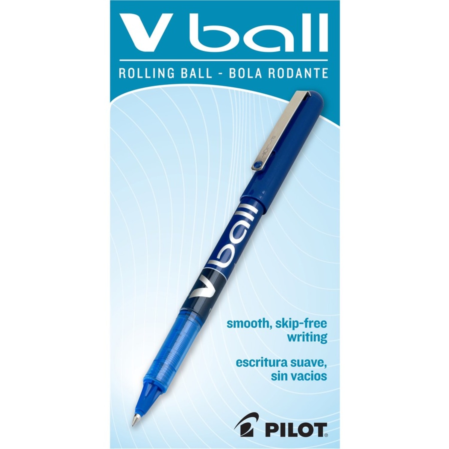 Pilot V-Ball Liquid Ink Rollerball Pens, Extra Fine Point, 0.5 mm, Blue Barrel, Blue Ink, Pack Of 12 Pens - Image 5
