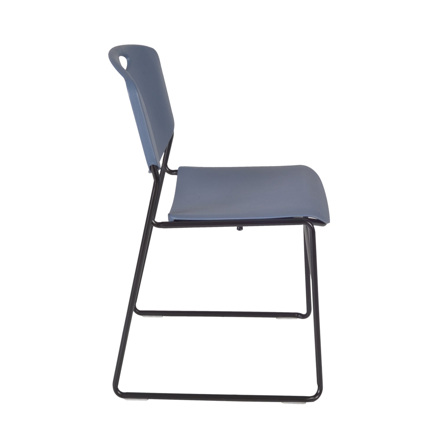 Regency Zeng Polyurethane Armless Stacking Chairs, Black/Blue, Pack Of 8 Chairs - Image 6